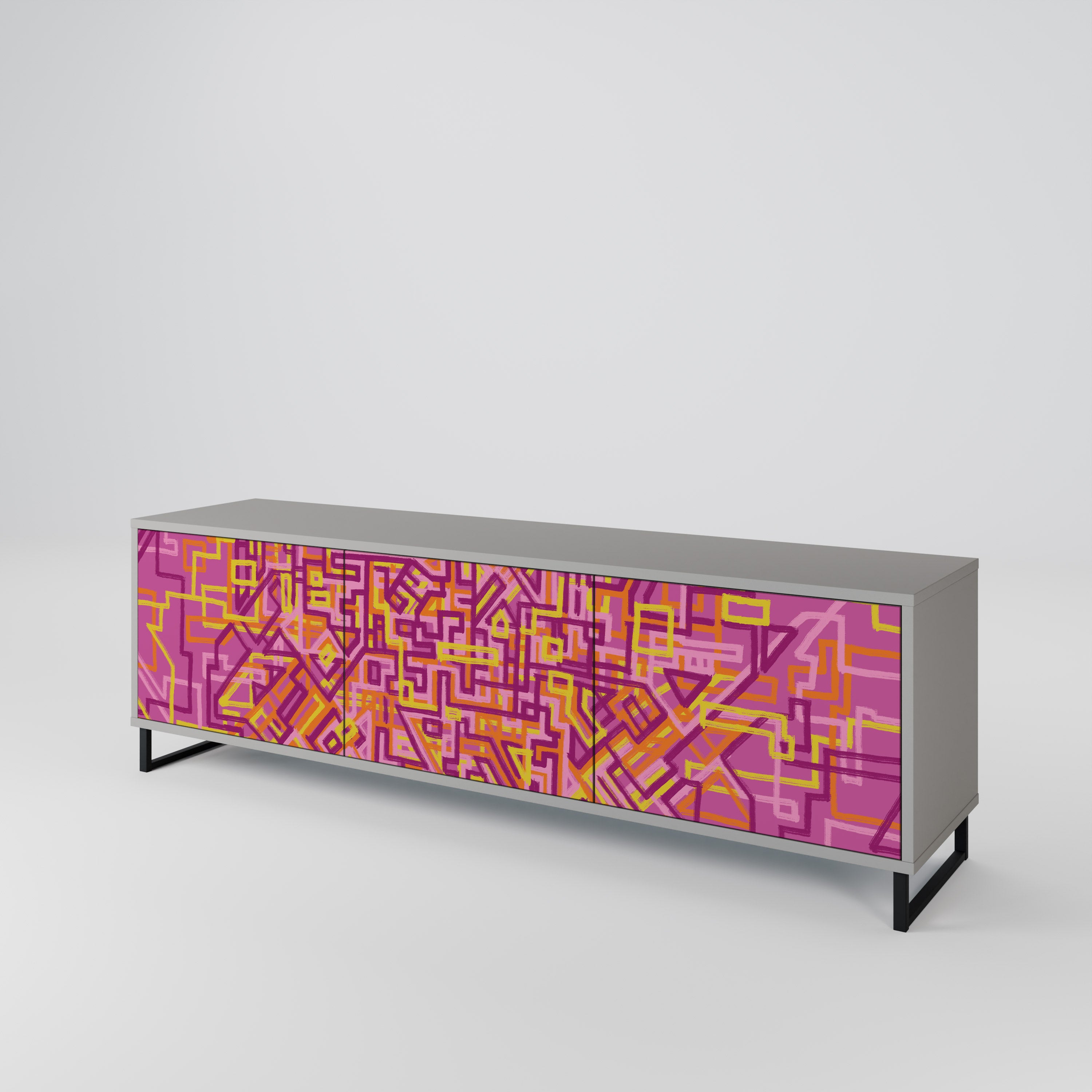 LOVELY MEMORIES Mueble de TV de 3 Puertas