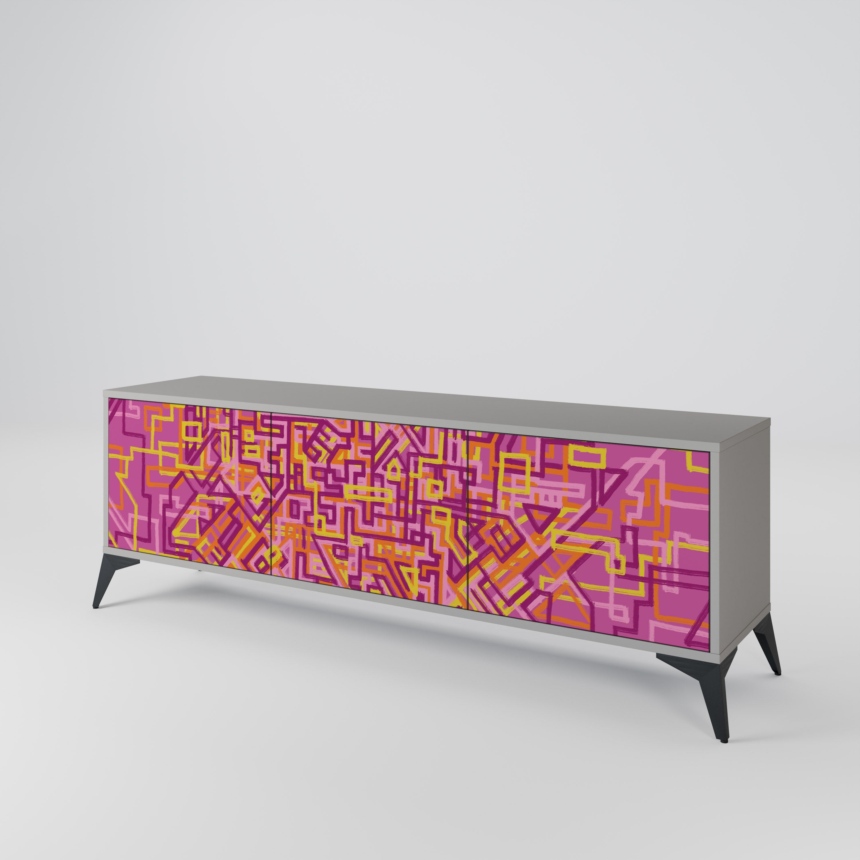 LOVELY MEMORIES Mueble de TV de 3 Puertas