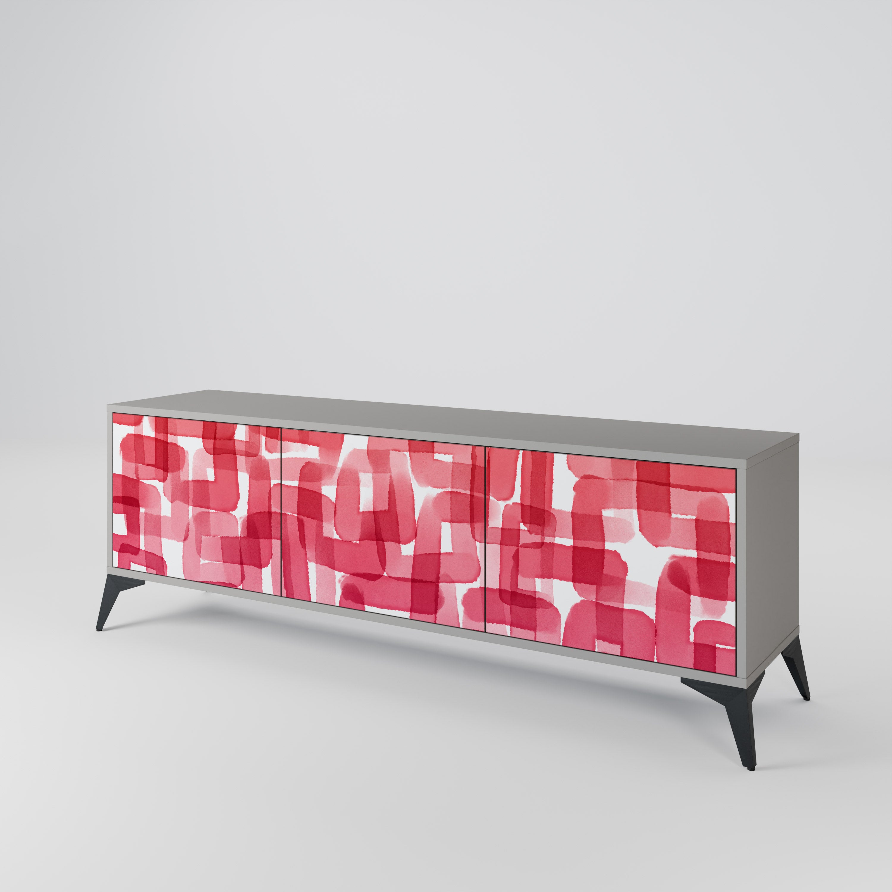 KALEIDOSCOPIC CUBISM Mueble de TV de 3 Puertas