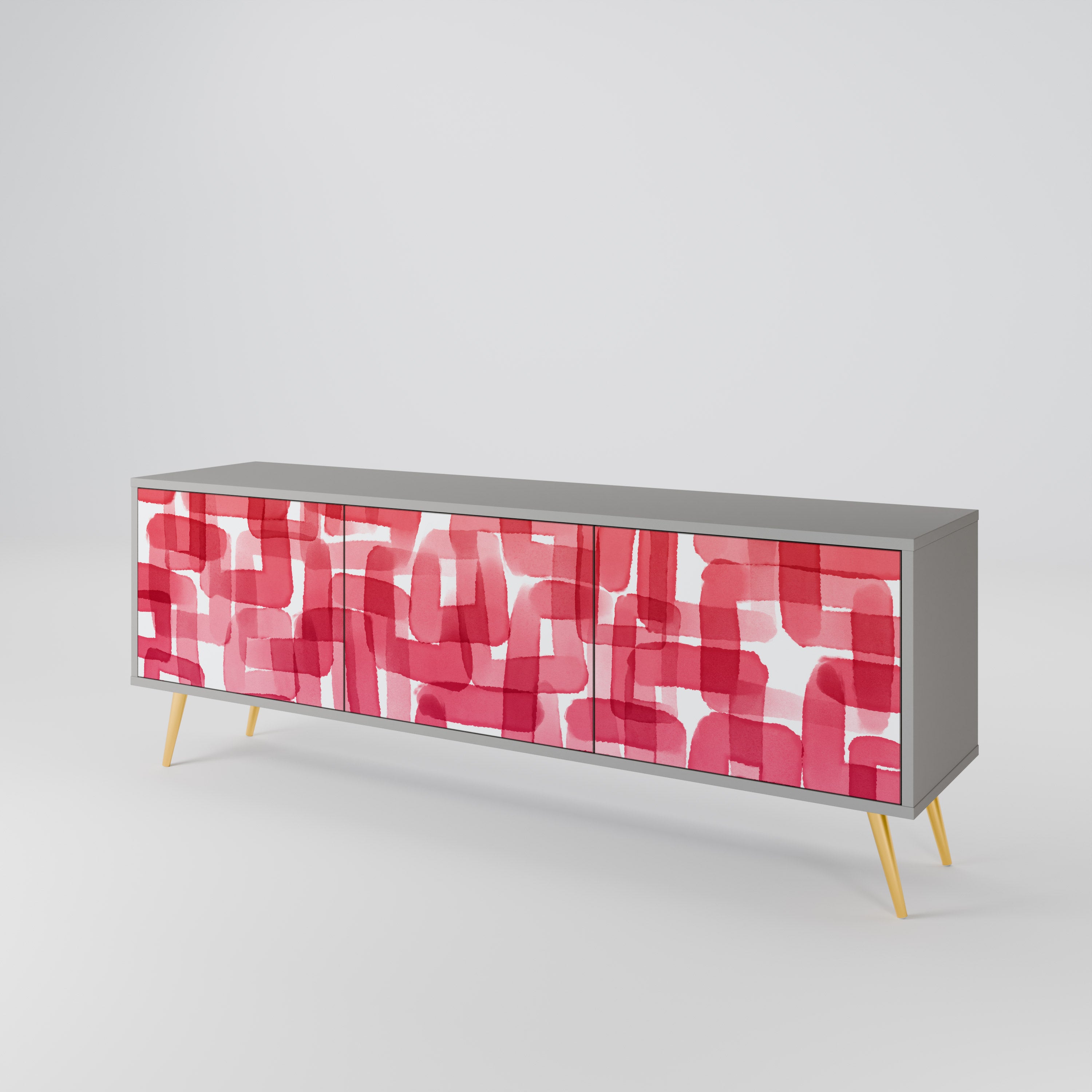 KALEIDOSCOPIC CUBISM Mueble de TV de 3 Puertas
