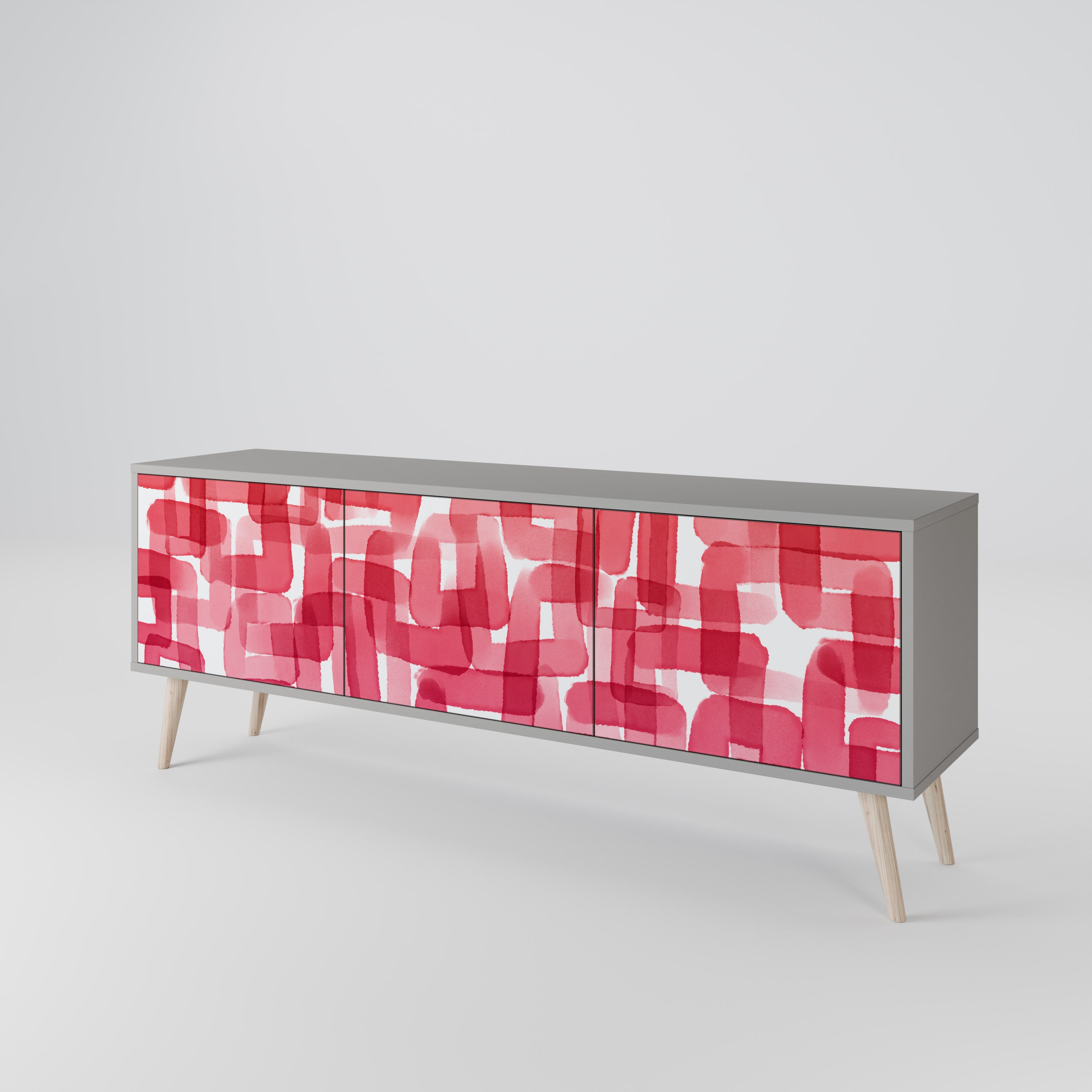 KALEIDOSCOPIC CUBISM Mueble de TV de 3 Puertas