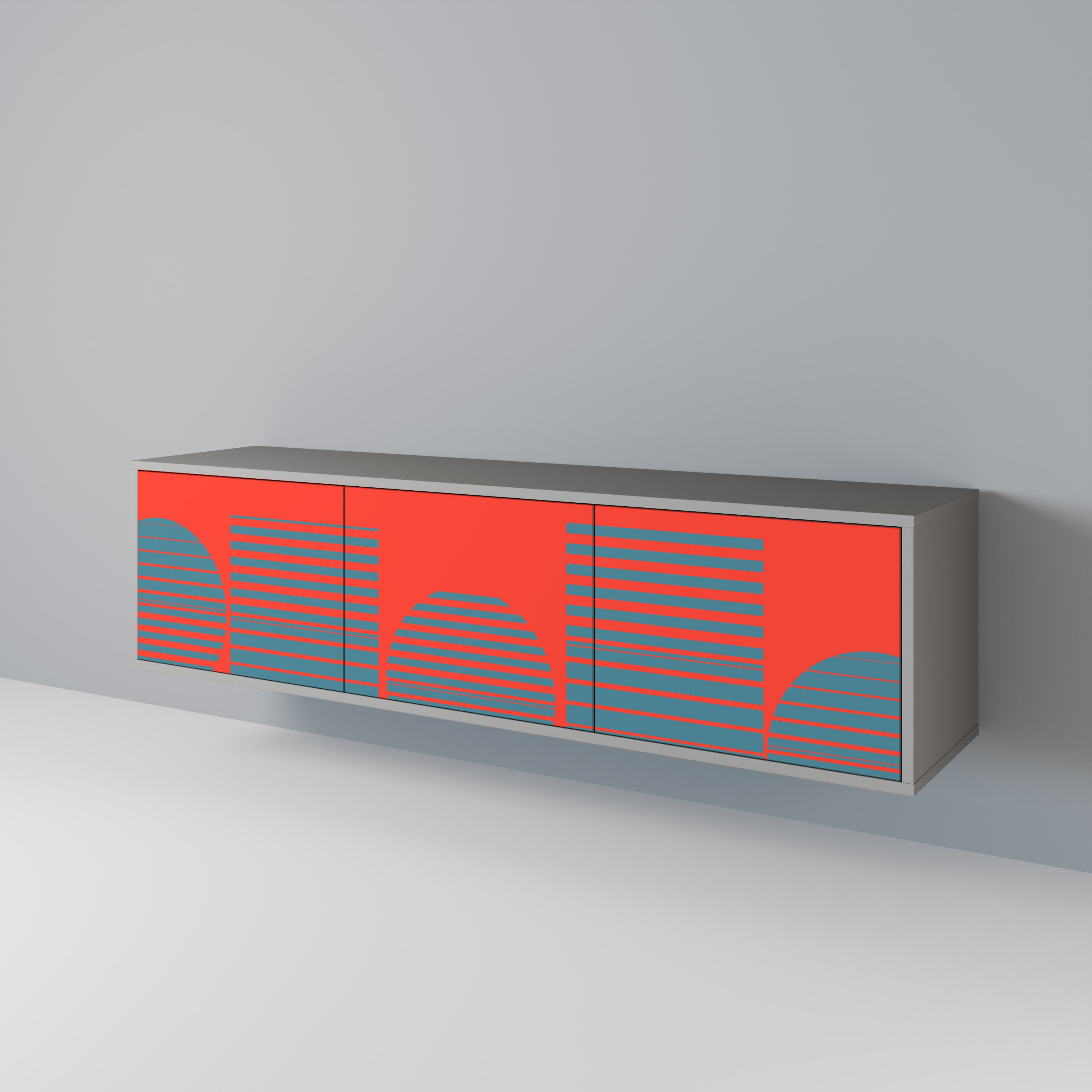 RISING GEOMETRY STARS Mueble de TV de 3 Puertas