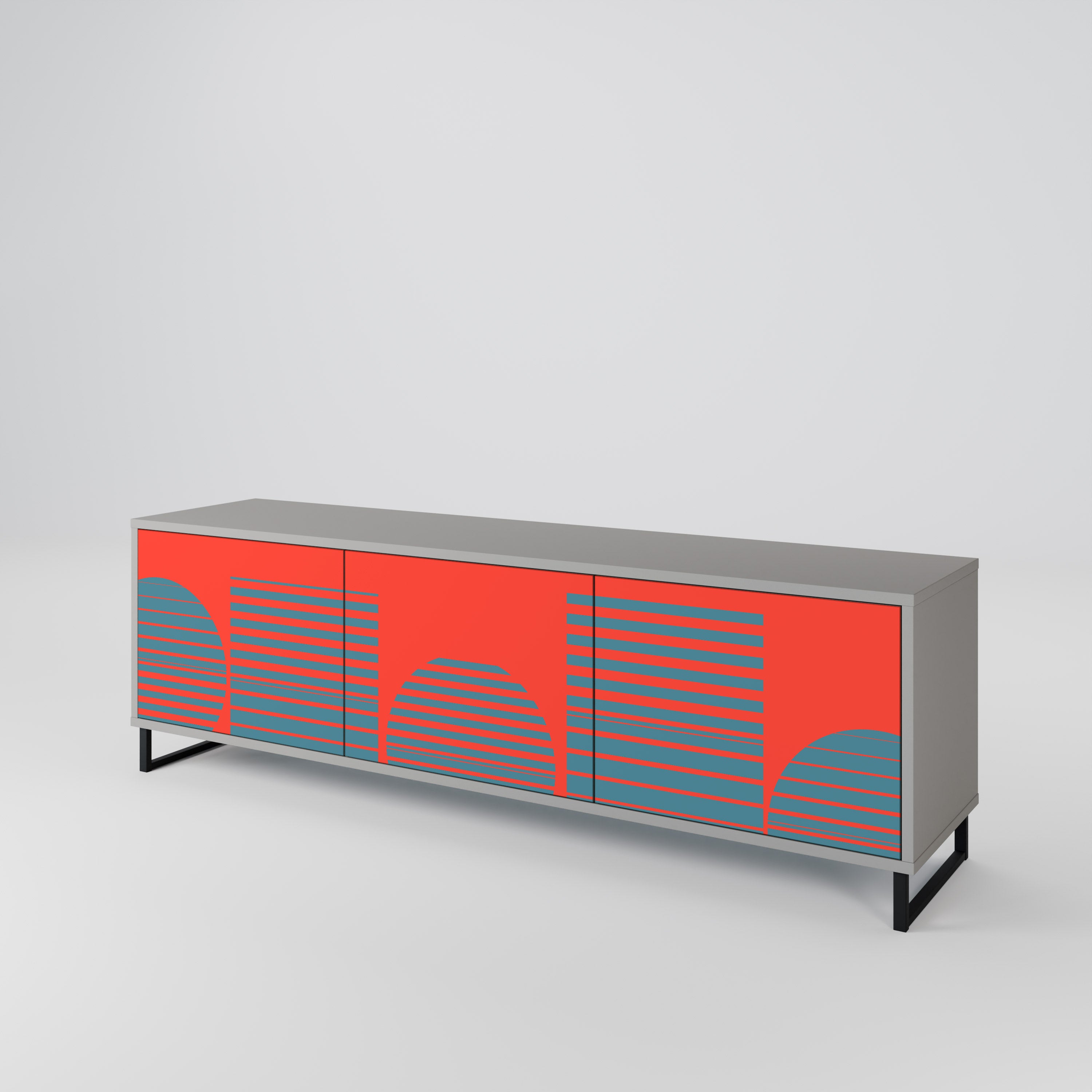RISING GEOMETRY STARS Mueble de TV de 3 Puertas