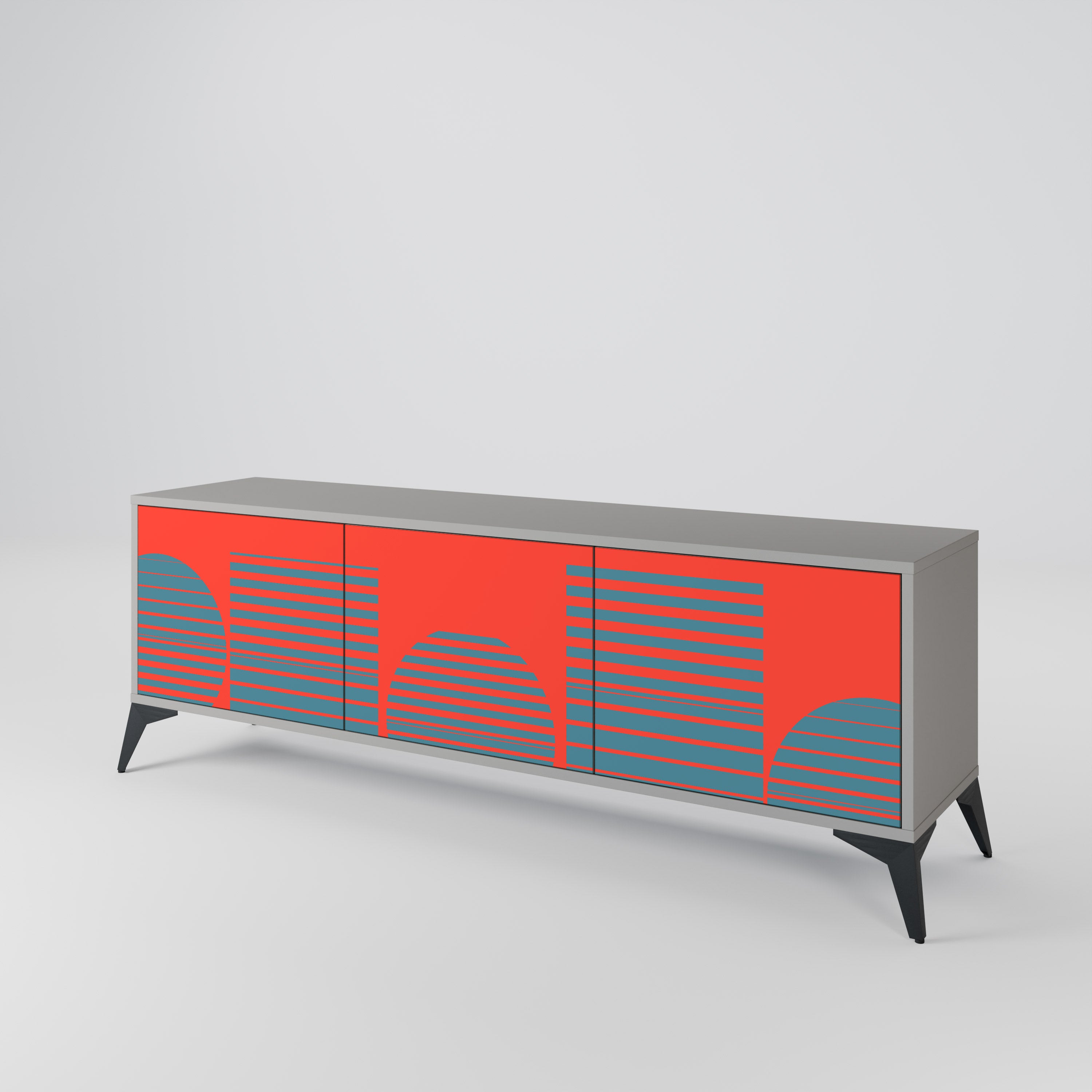 RISING GEOMETRY STARS Mueble de TV de 3 Puertas