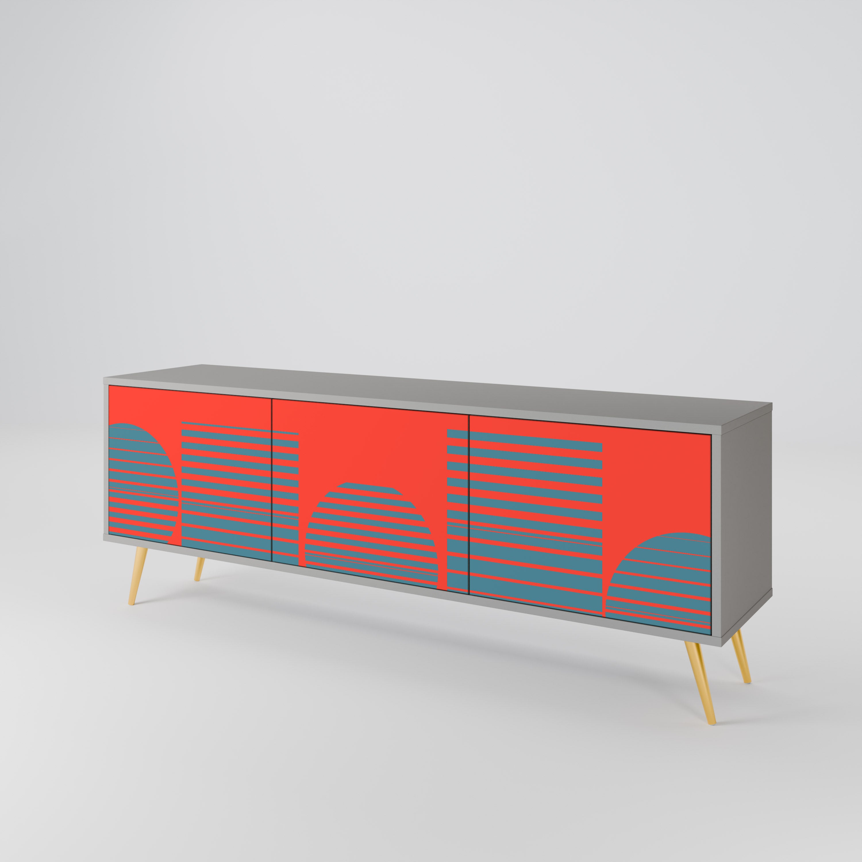 RISING GEOMETRY STARS Mueble de TV de 3 Puertas