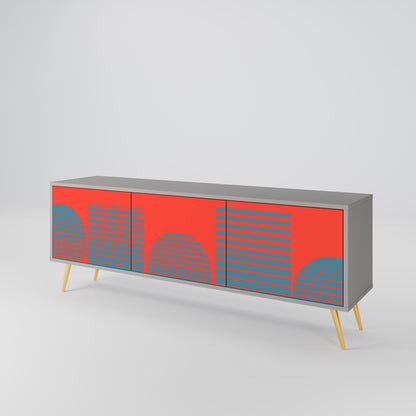 RISING GEOMETRY STARS Mueble de TV de 3 Puertas