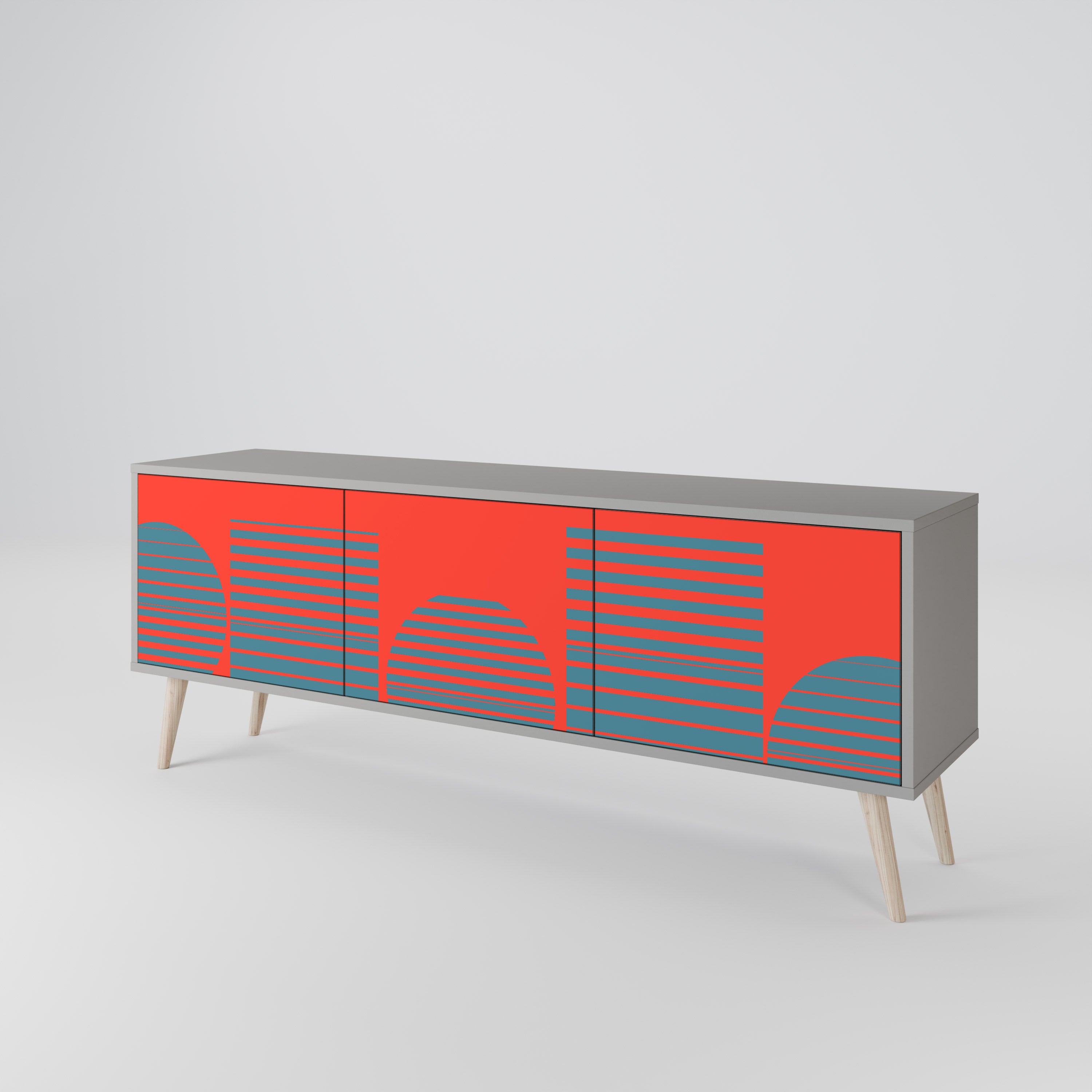 RISING GEOMETRY STARS Mueble de TV de 3 Puertas