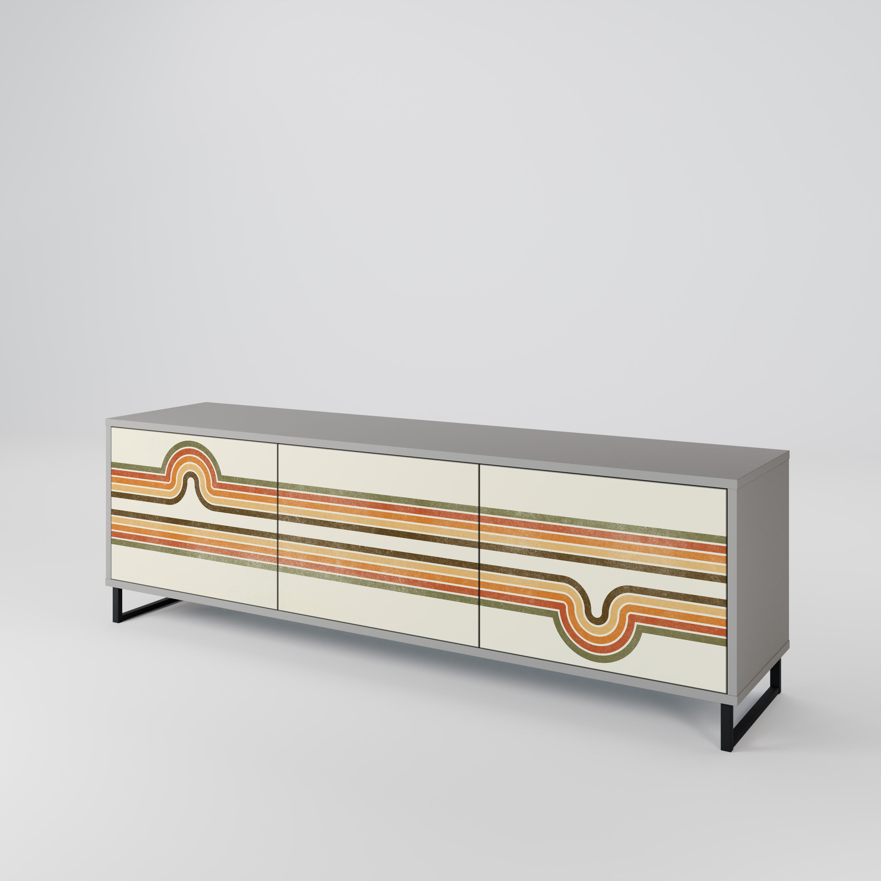 EXCEPTIONAL STREAM Mueble de TV de 3 Puertas