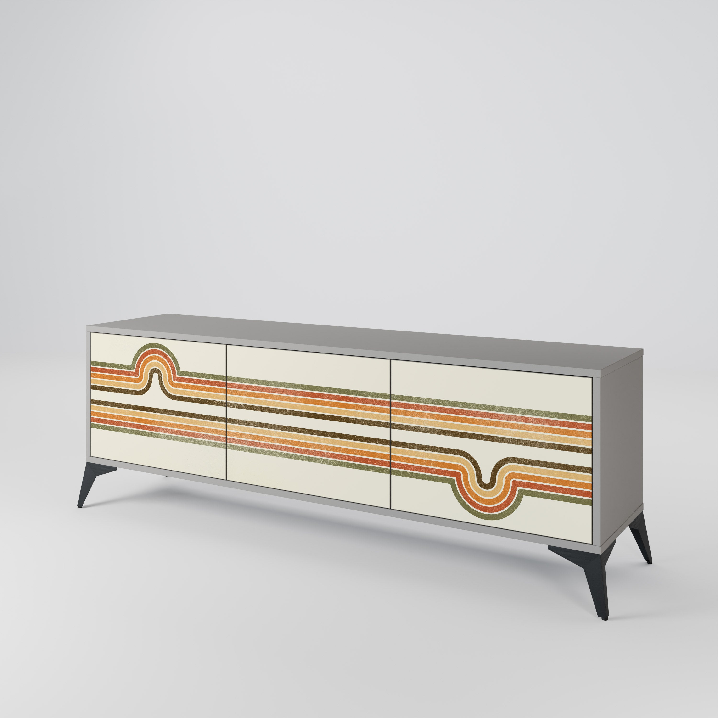 EXCEPTIONAL STREAM Mueble de TV de 3 Puertas