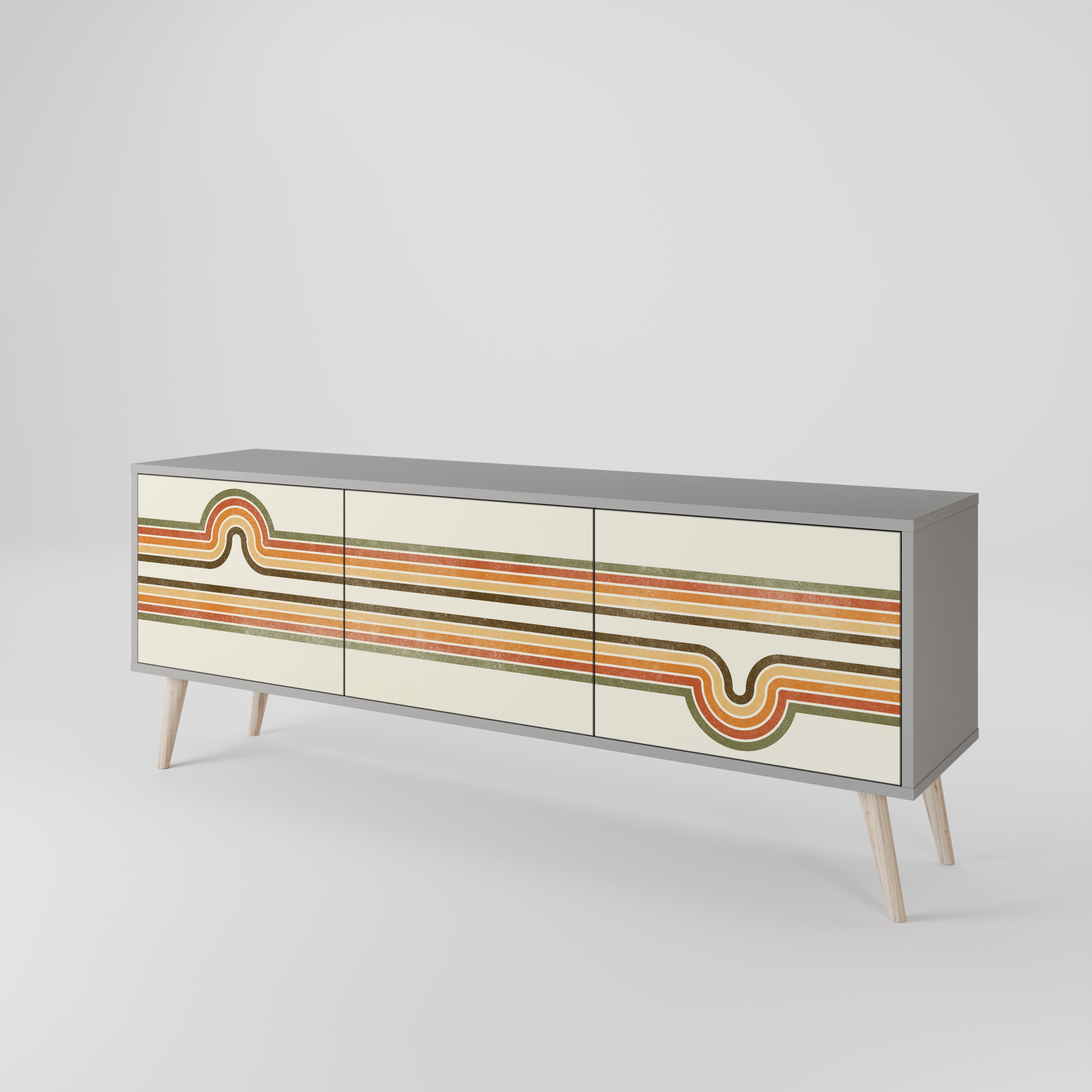 EXCEPTIONAL STREAM Mueble de TV de 3 Puertas