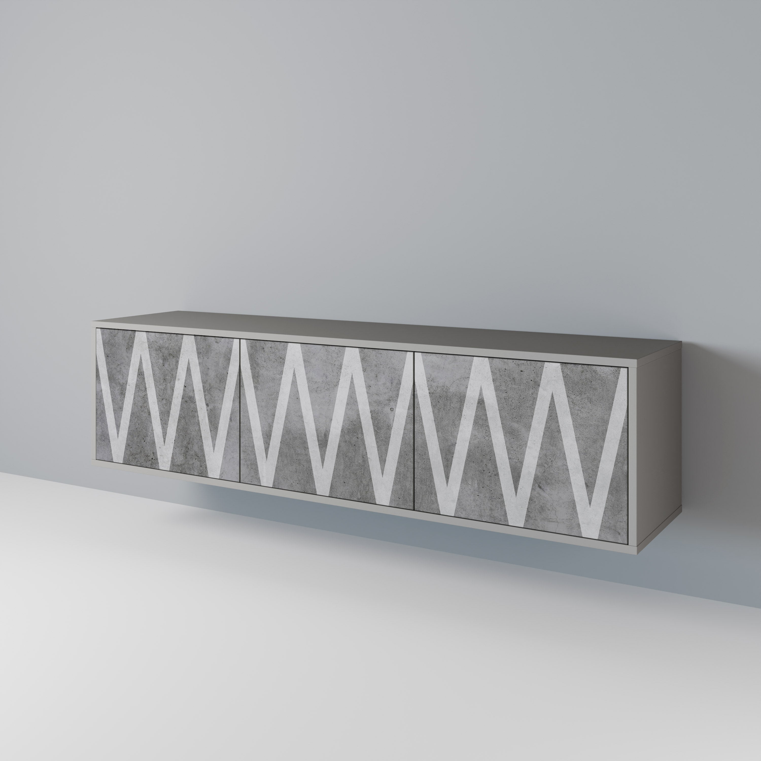 SOLID ZIG ZAG Mueble de TV de 3 Puertas