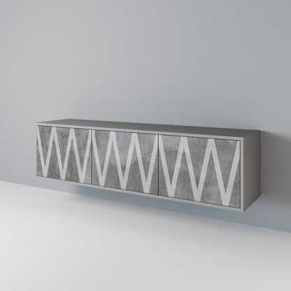 SOLID ZIG ZAG Móvel de TV de 3 Portas