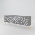 CIRCLE CONCRETE 3-Door TV Cabinet