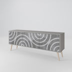 CIRCLE CONCRETE 3-Door TV Cabinet