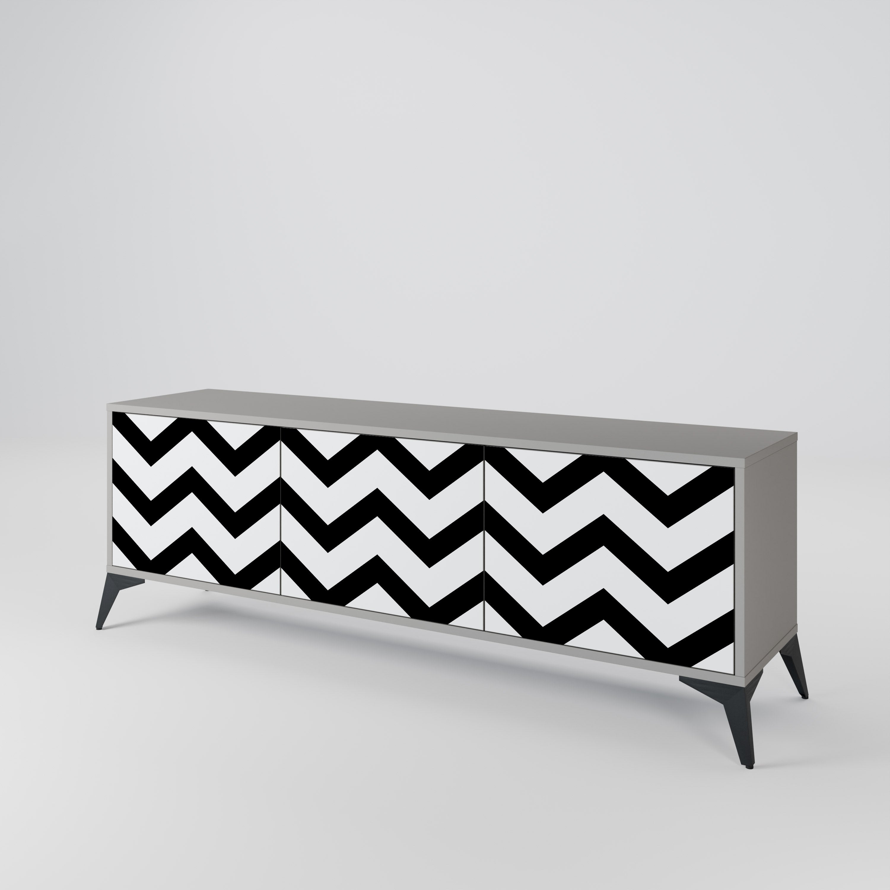 CLASSIC ZIG ZAG Mueble de TV de 3 Puertas