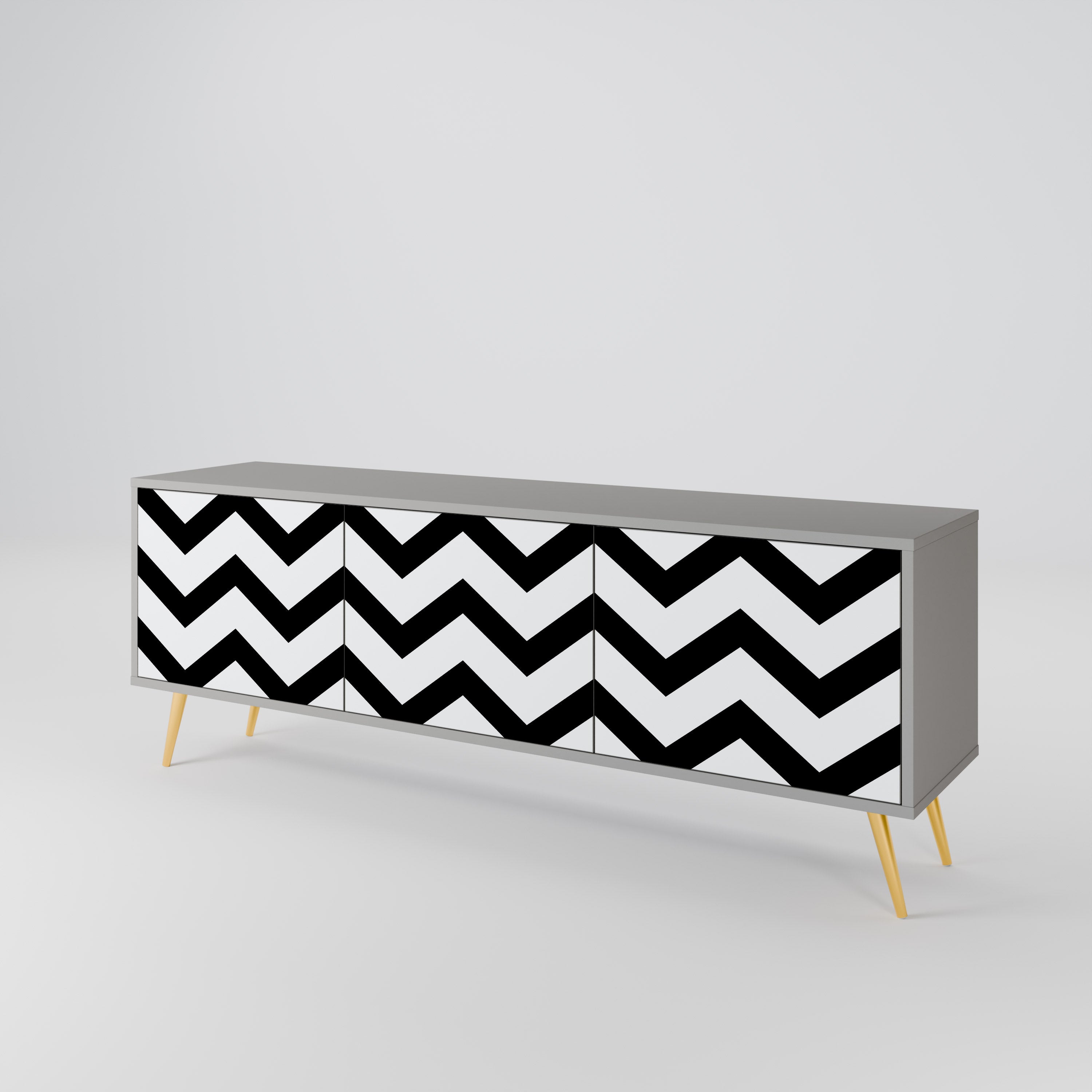 CLASSIC ZIG ZAG Mueble de TV de 3 Puertas