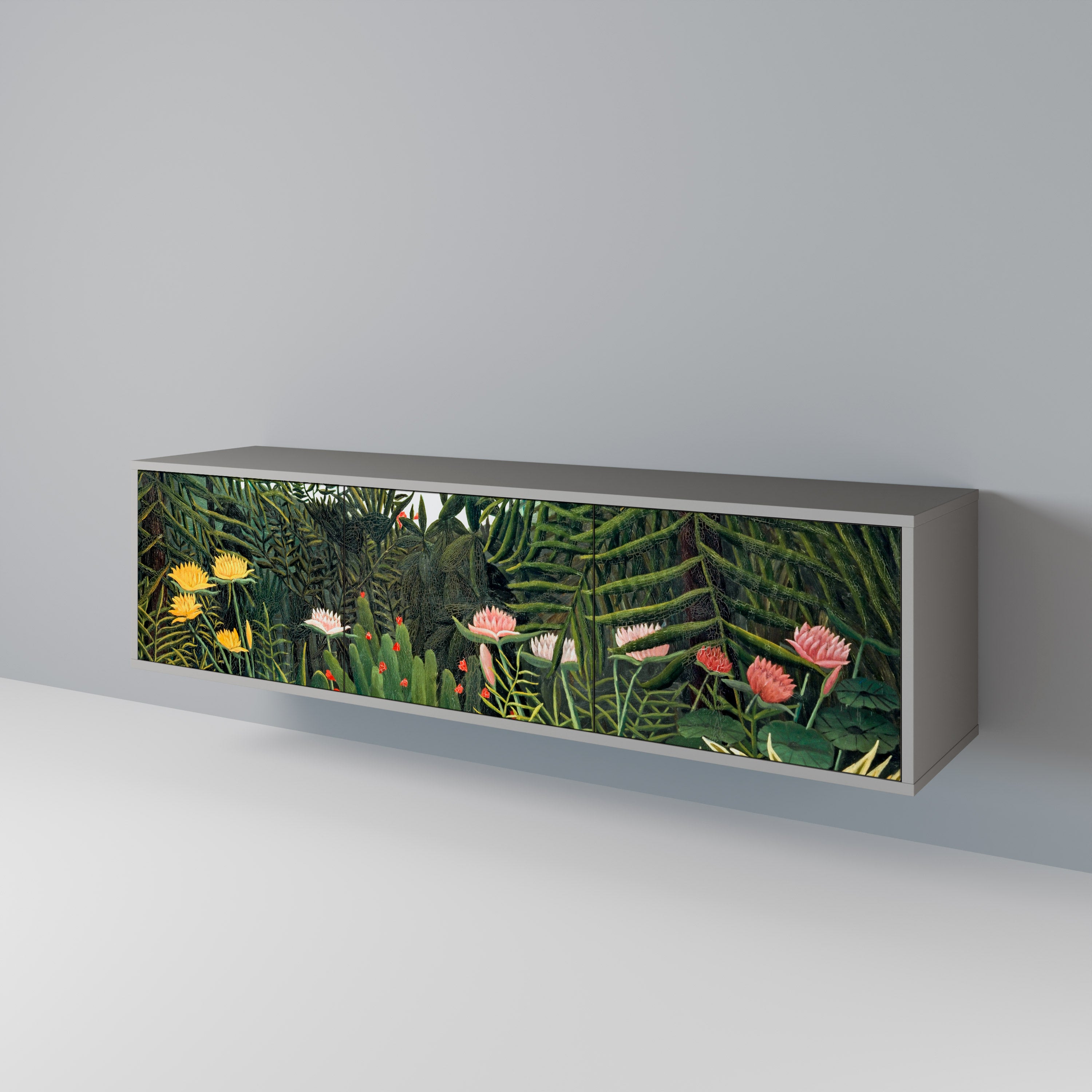 VIRGIN FOREST WITH SUNSET Mueble de TV de 3 Puertas