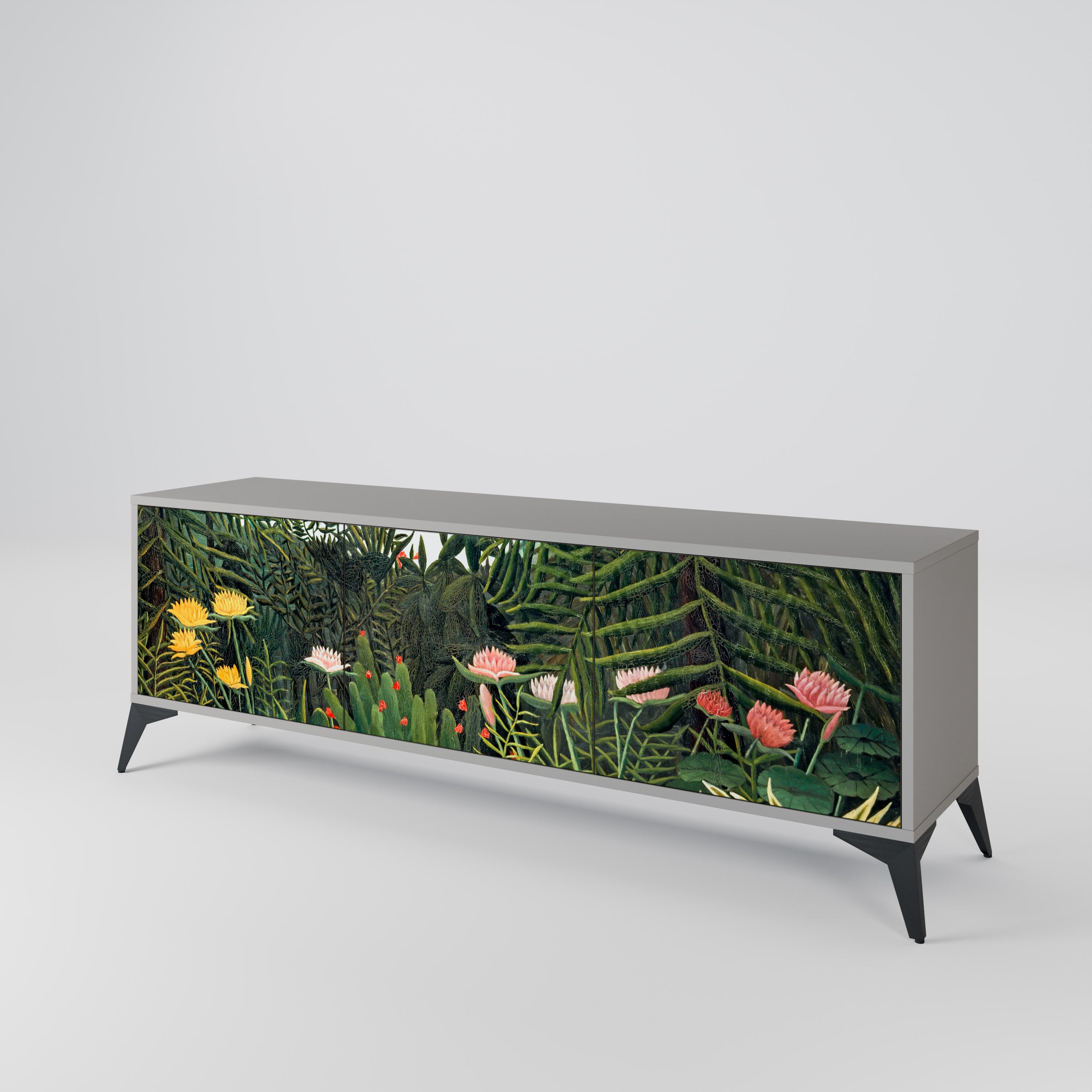 VIRGIN FOREST WITH SUNSET Mueble de TV de 3 Puertas