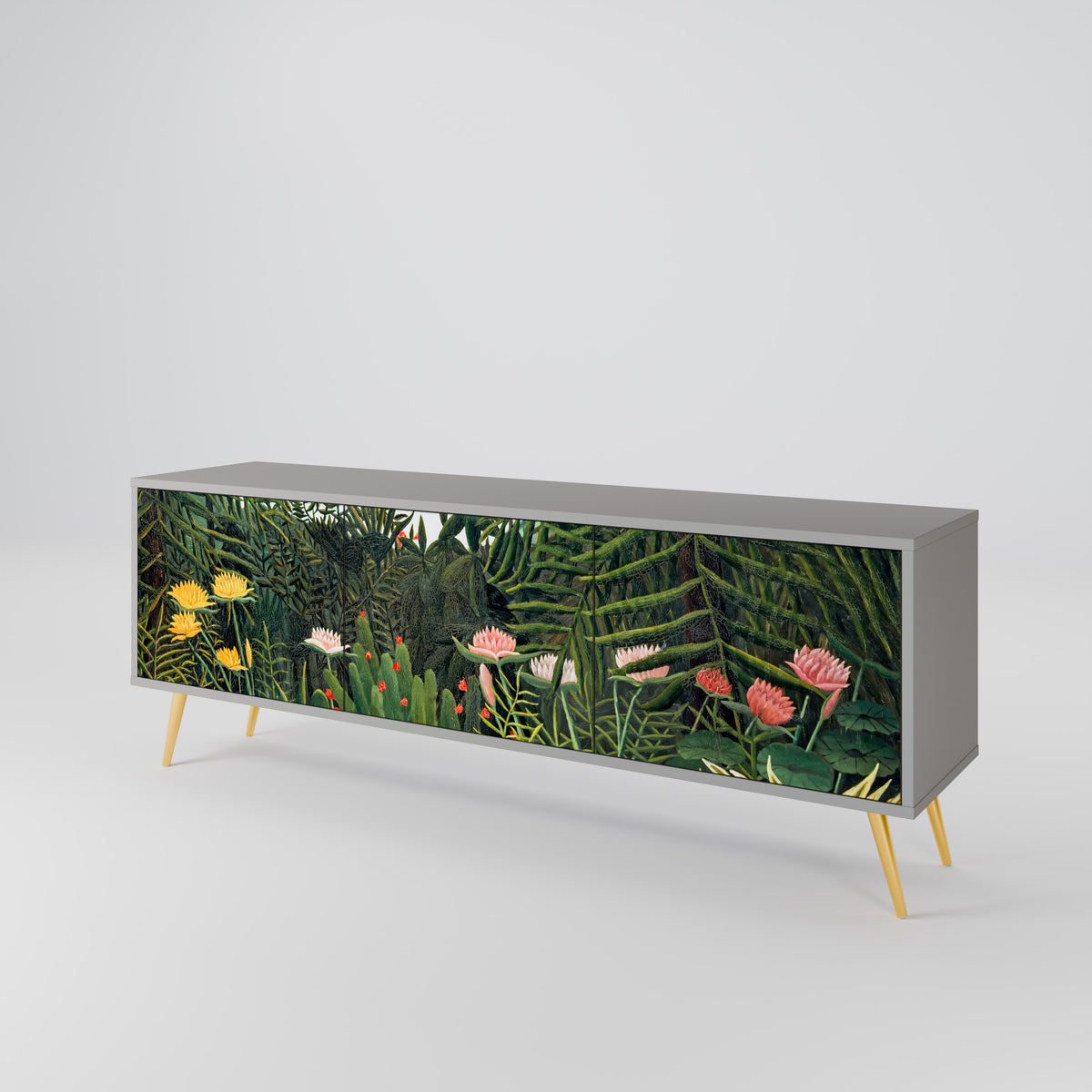 VIRGIN FOREST WITH SUNSET 3-Door TV Cabinet