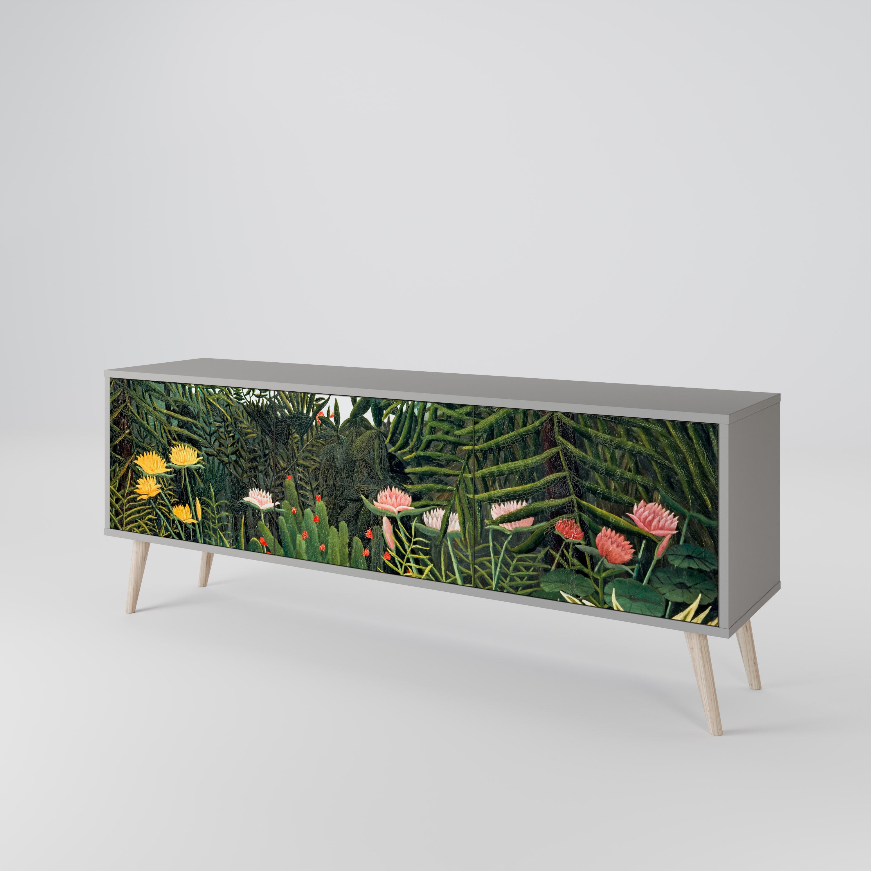 VIRGIN FOREST WITH SUNSET Mueble de TV de 3 Puertas