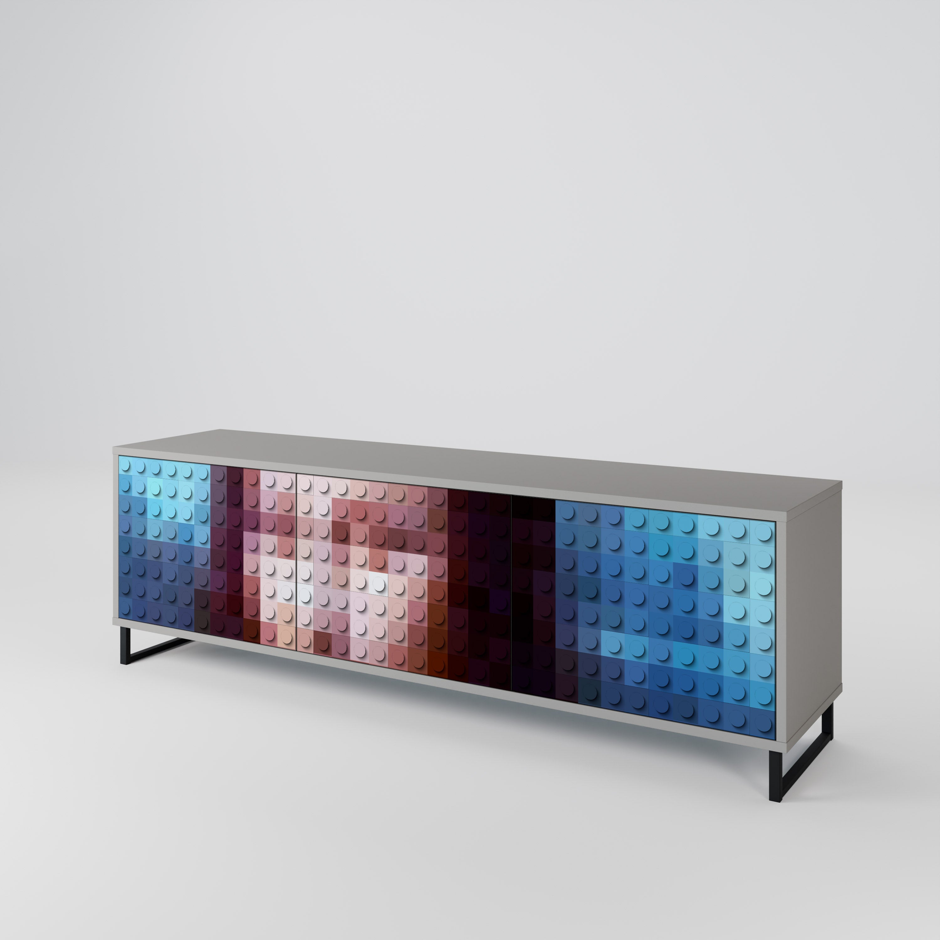 CONSTRUCTIVE ART Mueble de TV de 3 Puertas