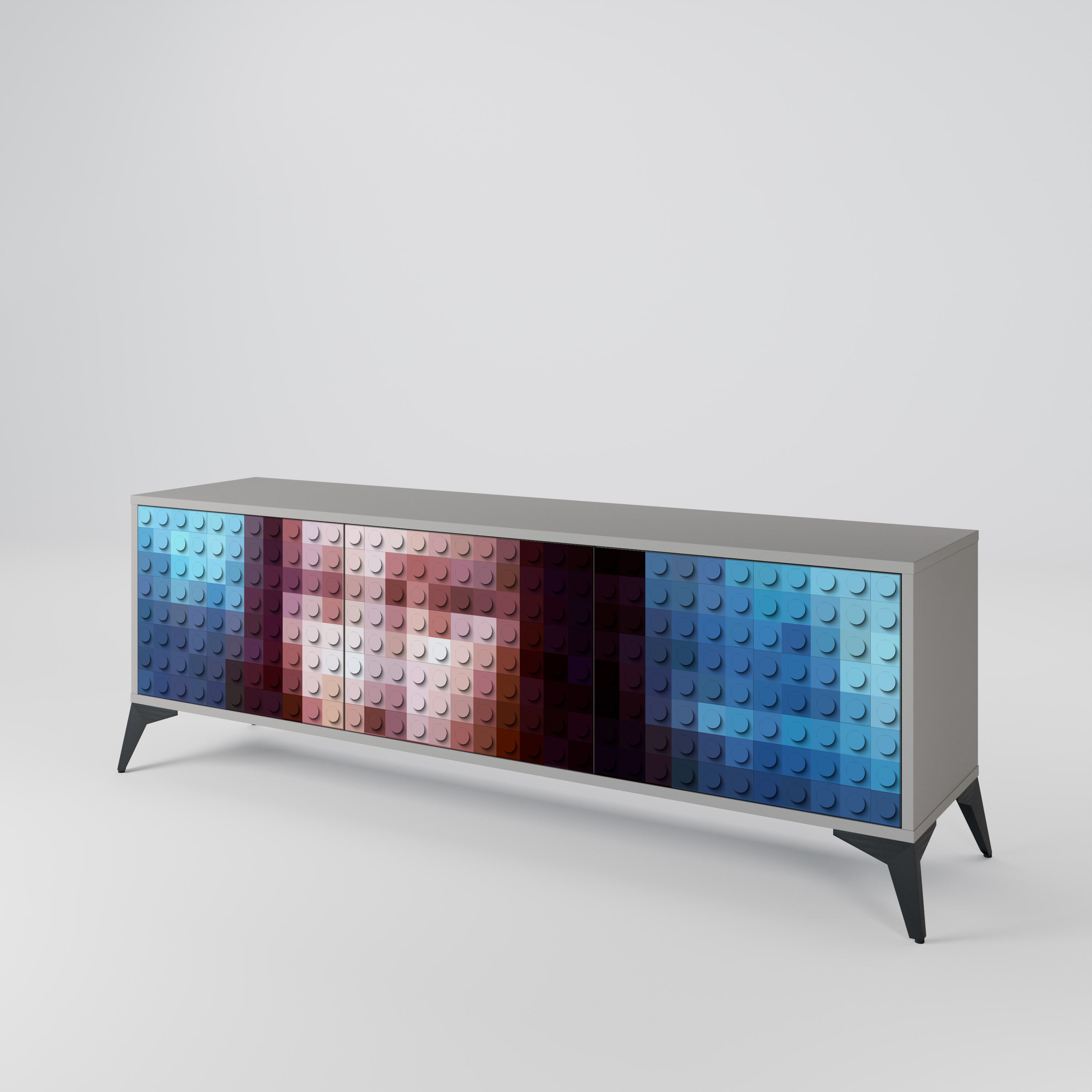 CONSTRUCTIVE ART Mueble de TV de 3 Puertas