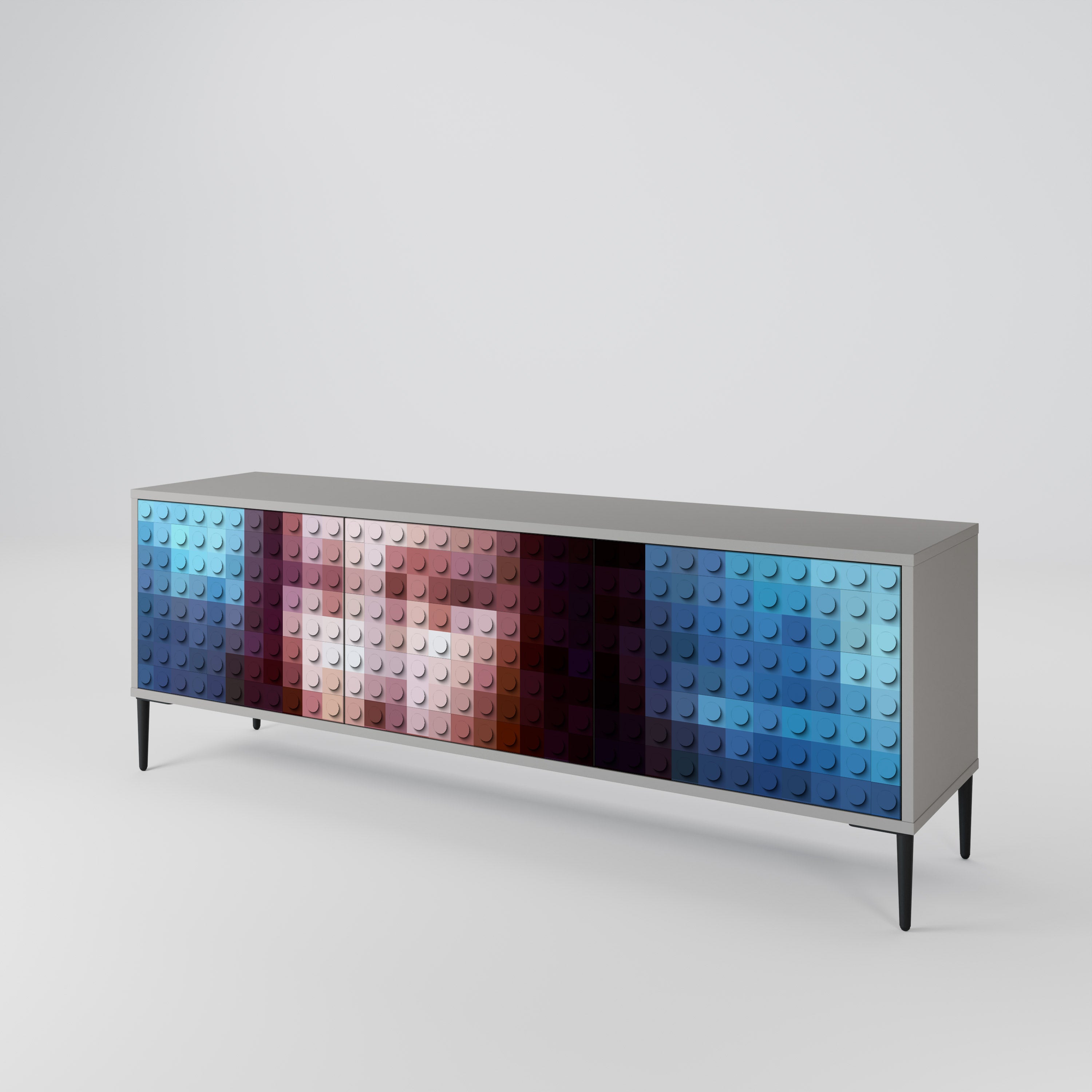 CONSTRUCTIVE ART Mueble de TV de 3 Puertas