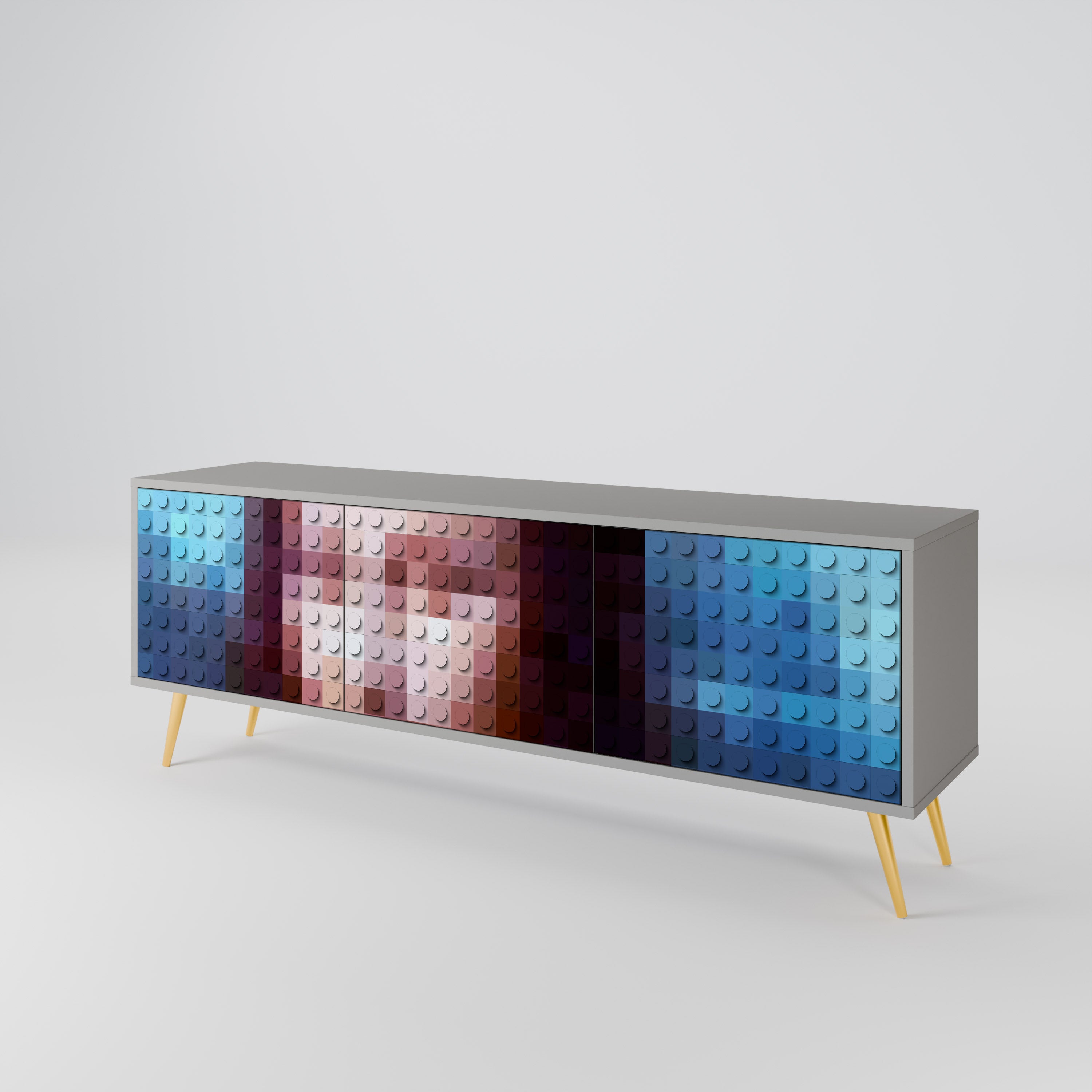 CONSTRUCTIVE ART Mueble de TV de 3 Puertas