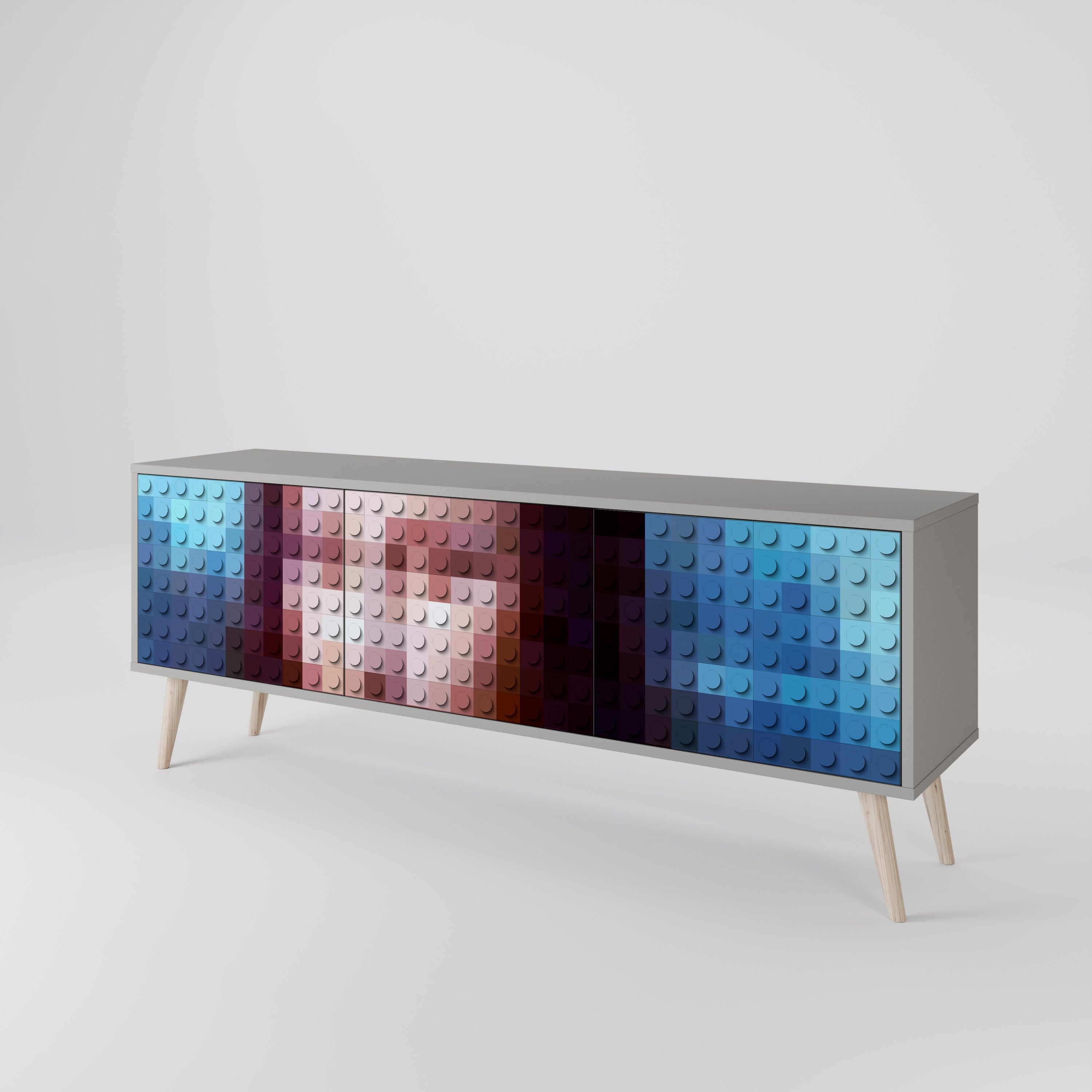 CONSTRUCTIVE ART Mueble de TV de 3 Puertas