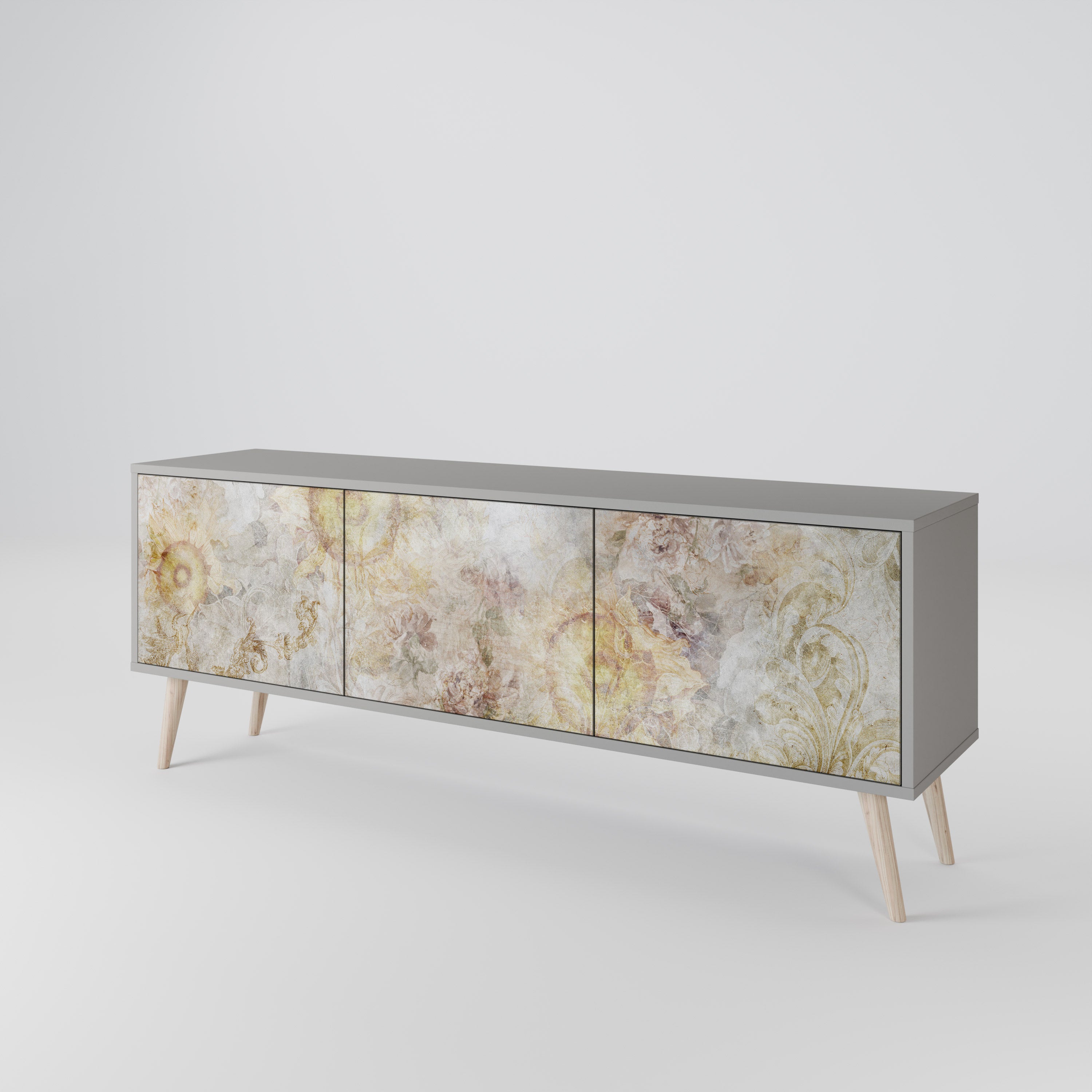 SUNFLOWER BLUR Mueble de TV de 3 Puertas