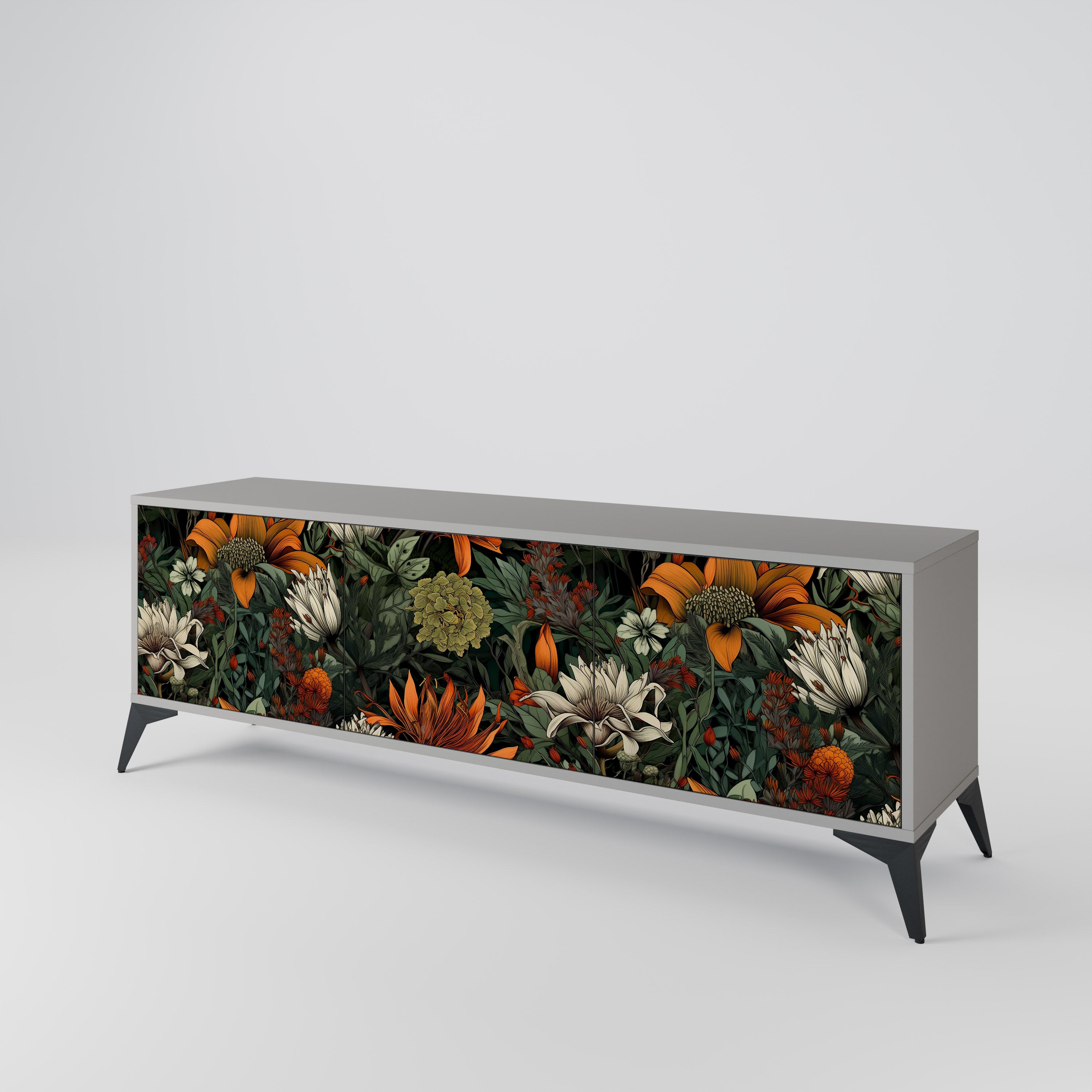 MIDNIGHT SPROUT Mueble de TV de 3 Puertas