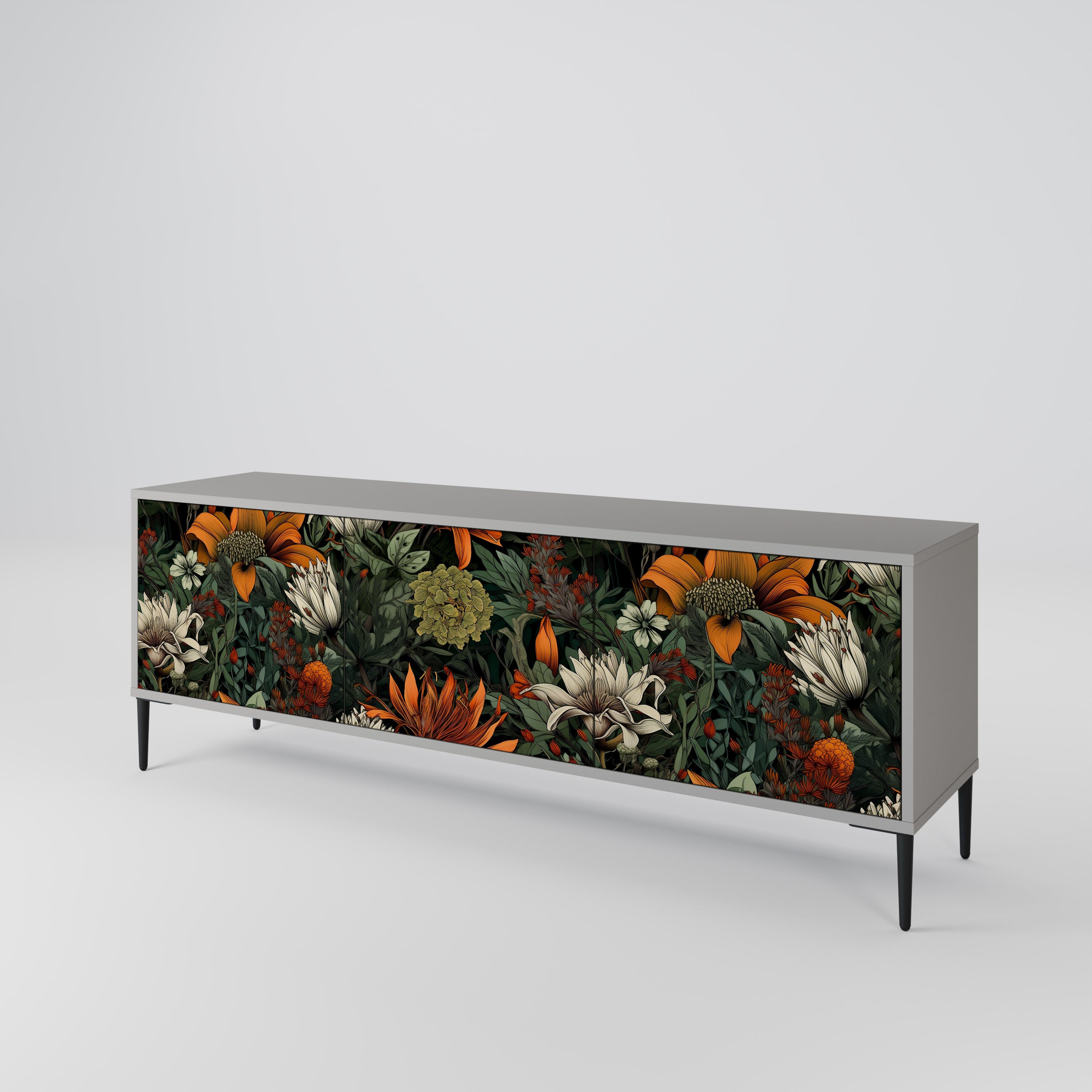 MIDNIGHT SPROUT Mueble de TV de 3 Puertas