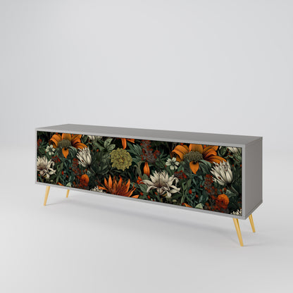 MIDNIGHT SPROUT Mueble de TV de 3 Puertas