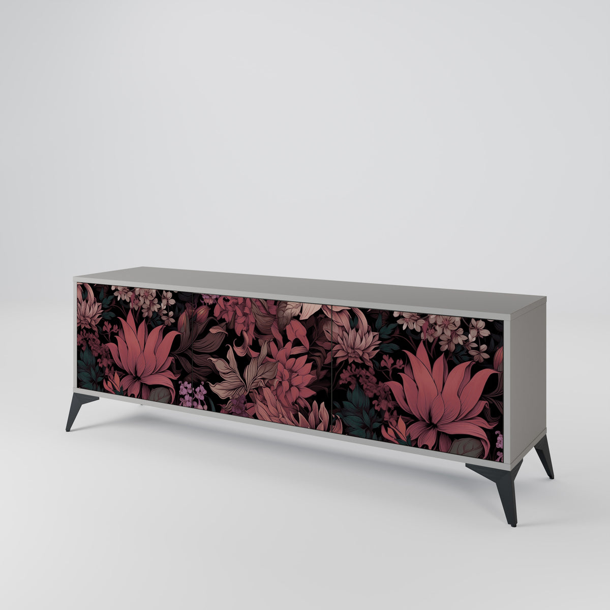FLORAL WHISPER 3-Door TV Cabinet