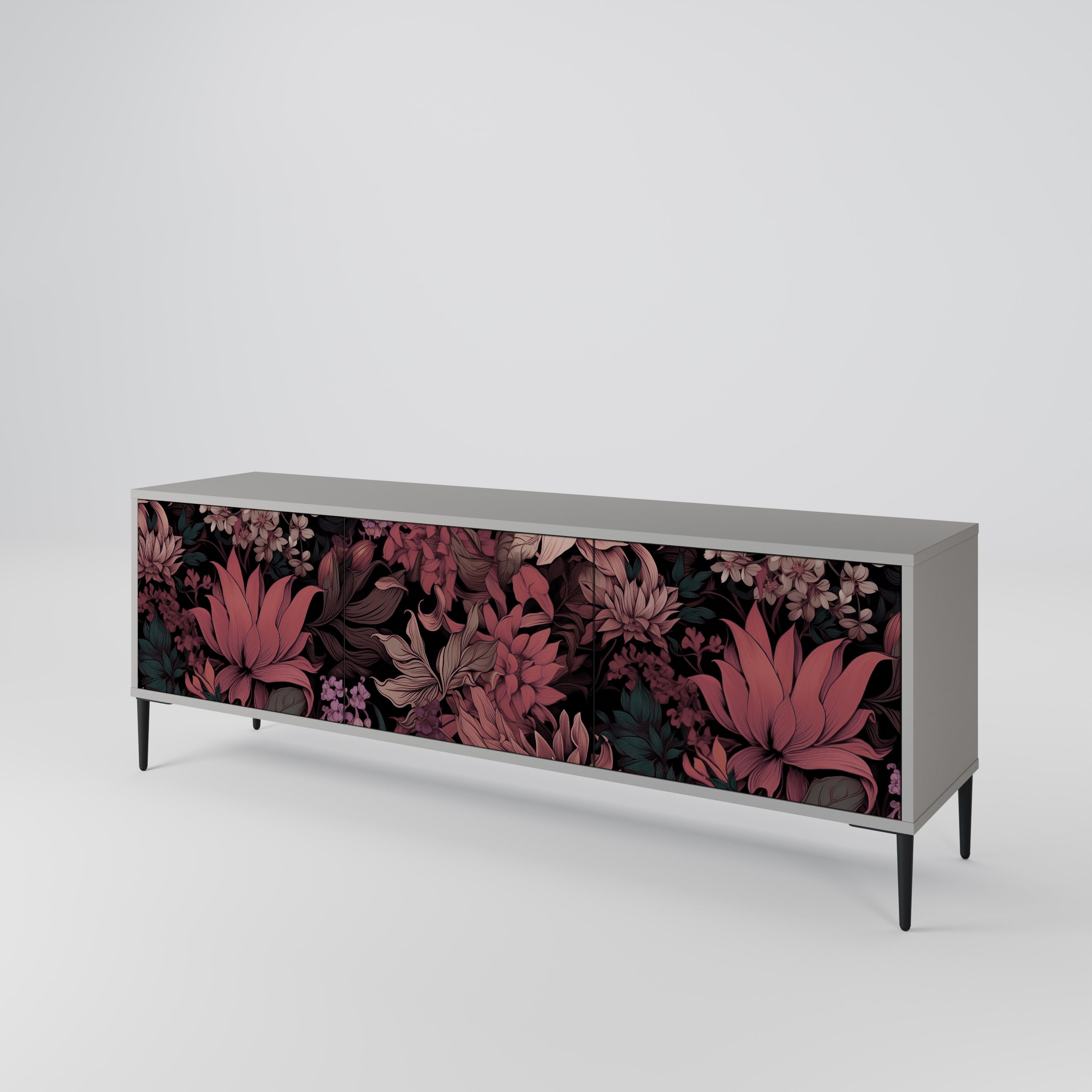 FLORAL WHISPER Mueble de TV de 3 Puertas
