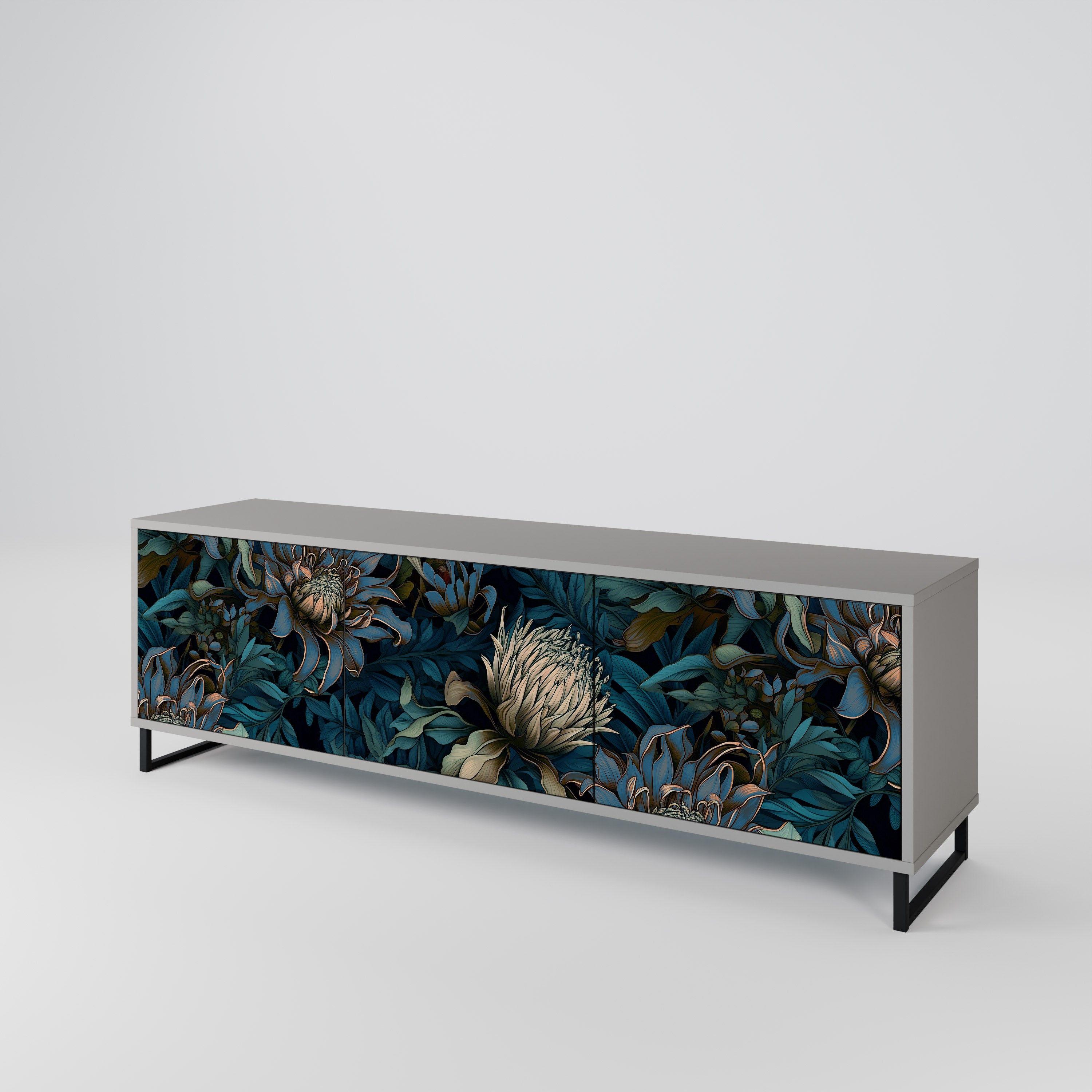TWILIGHT BLOOM Mueble de TV de 3 Puertas
