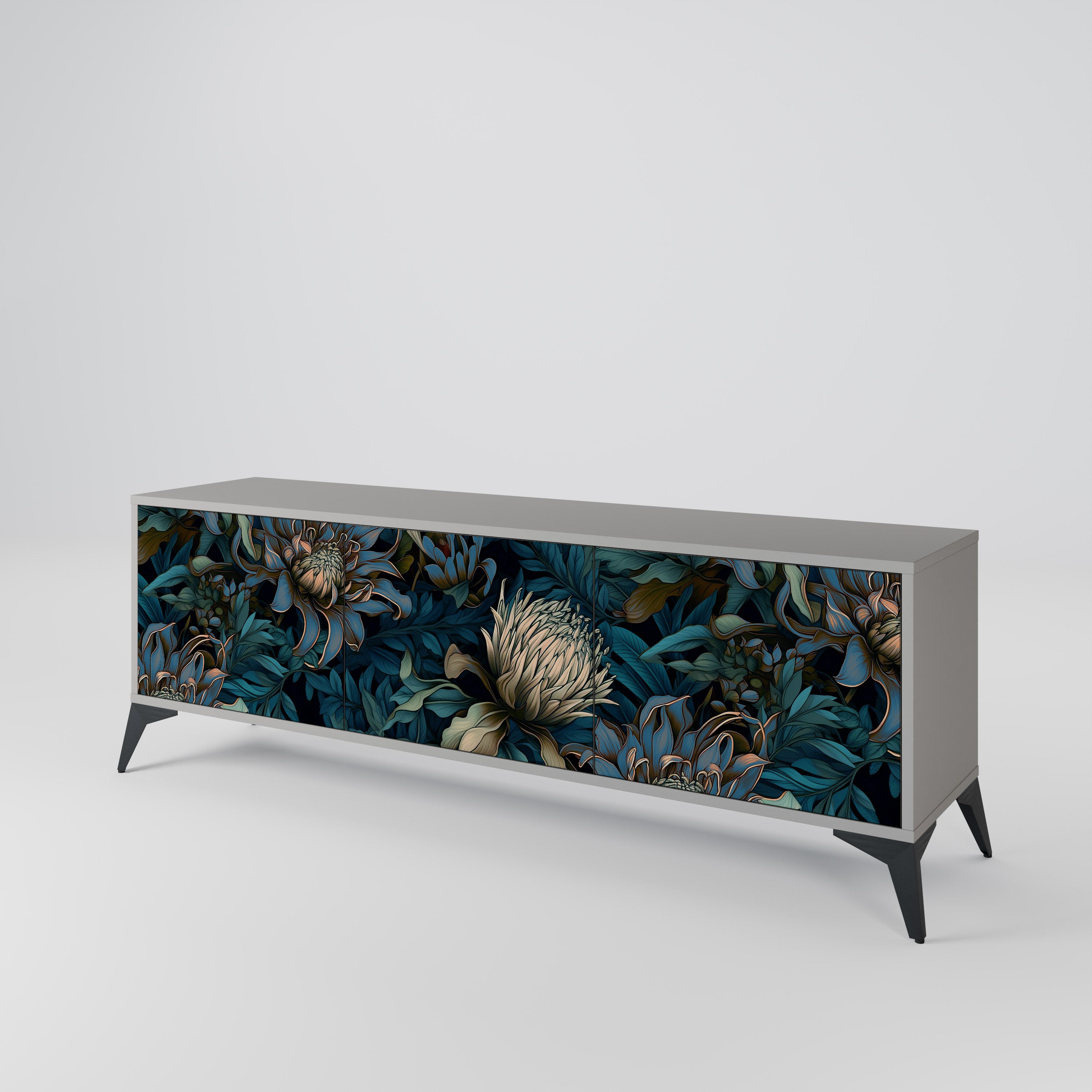 TWILIGHT BLOOM Mueble de TV de 3 Puertas