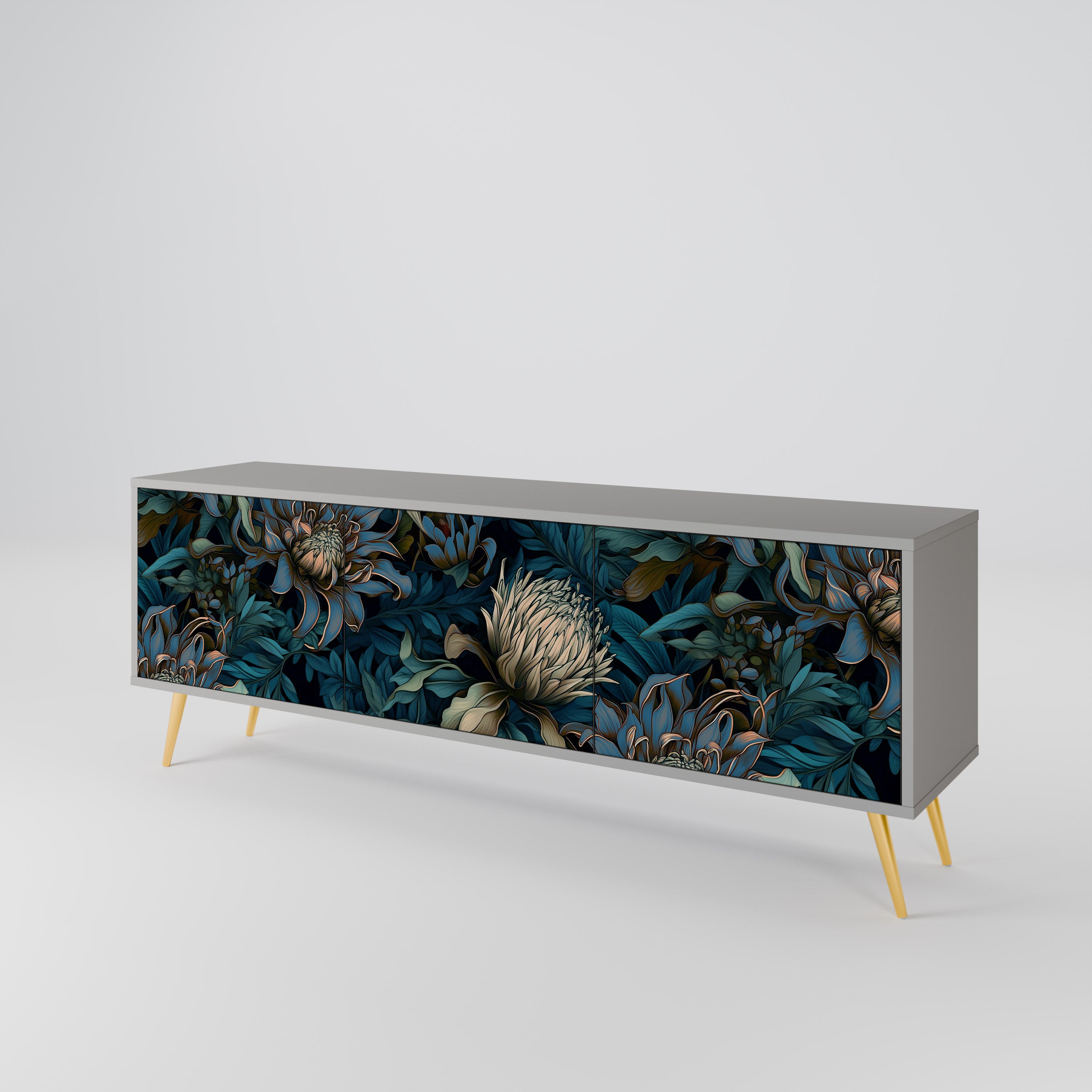 TWILIGHT BLOOM Mueble de TV de 3 Puertas