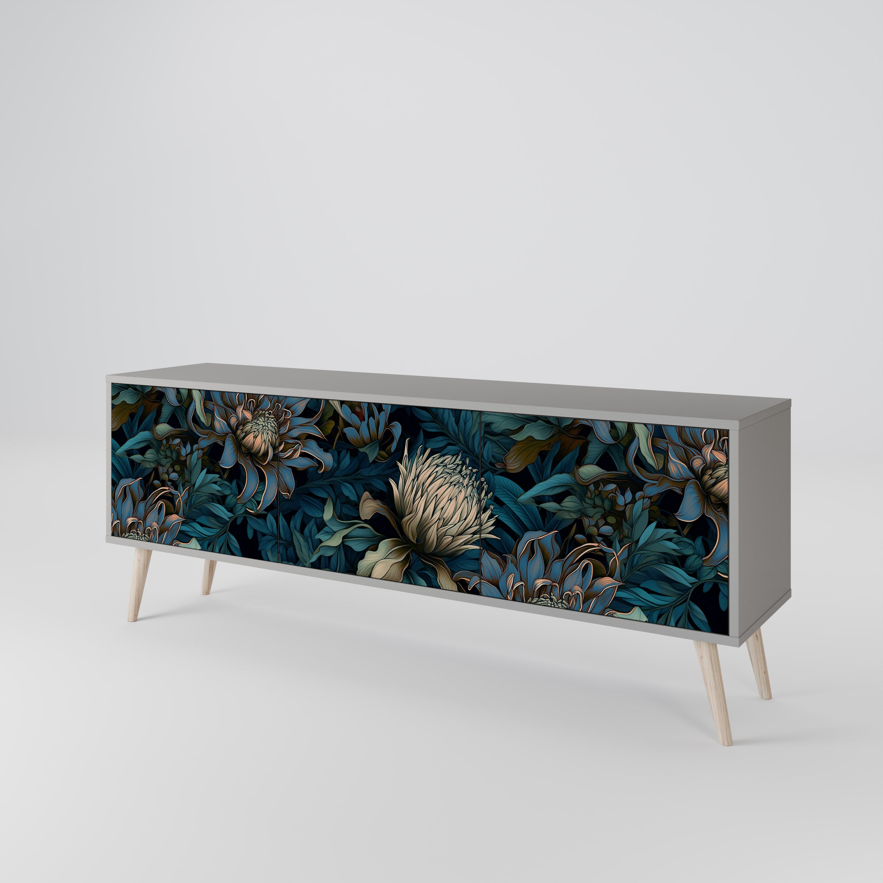 TWILIGHT BLOOM Mueble de TV de 3 Puertas