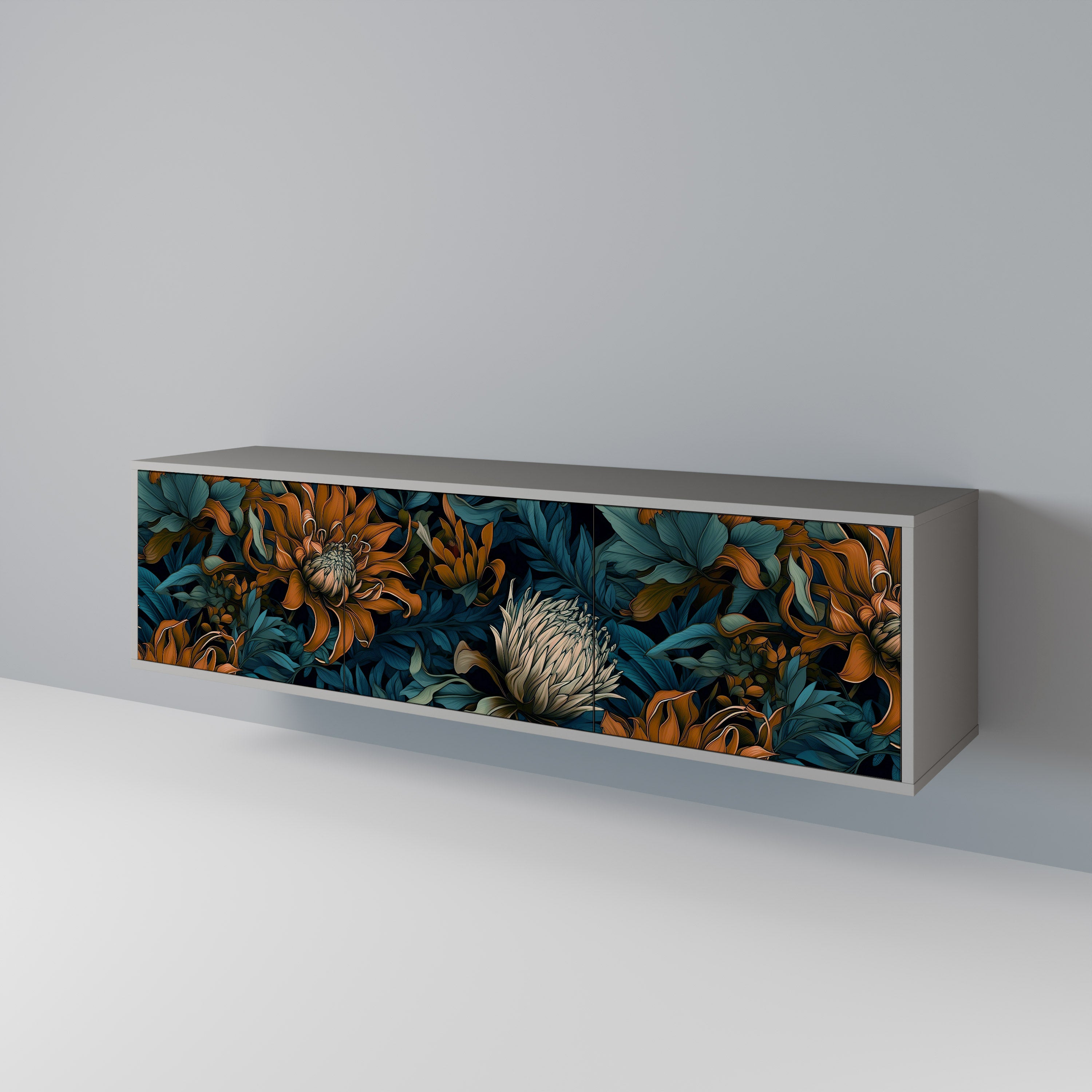 MORNING BLOOM Mueble de TV de 3 Puertas