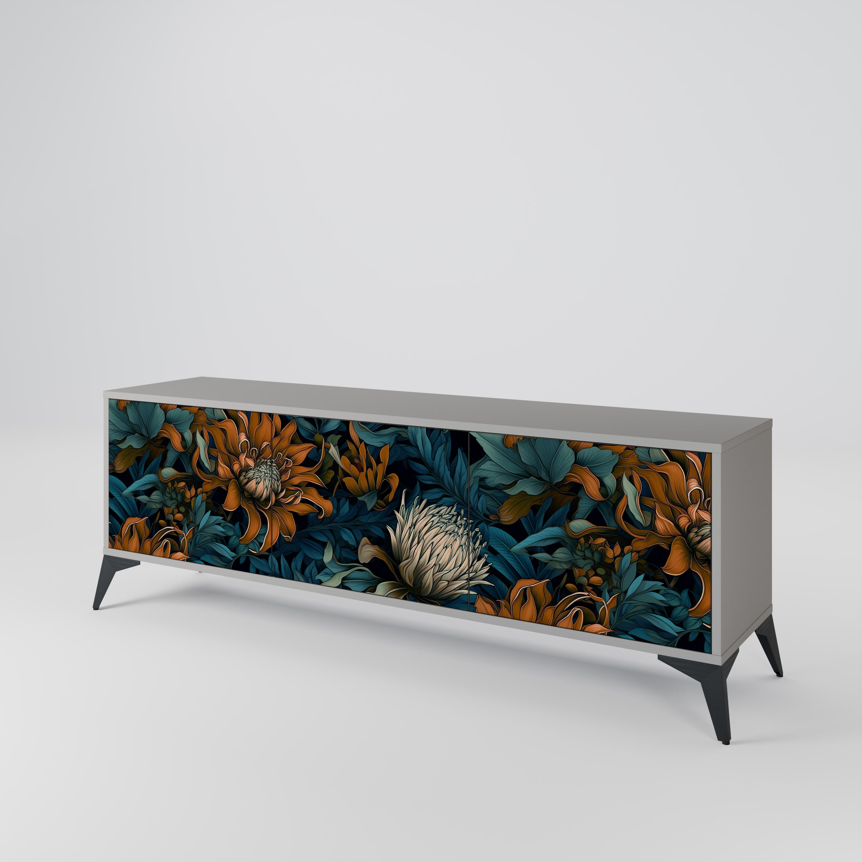 MORNING BLOOM Mueble de TV de 3 Puertas