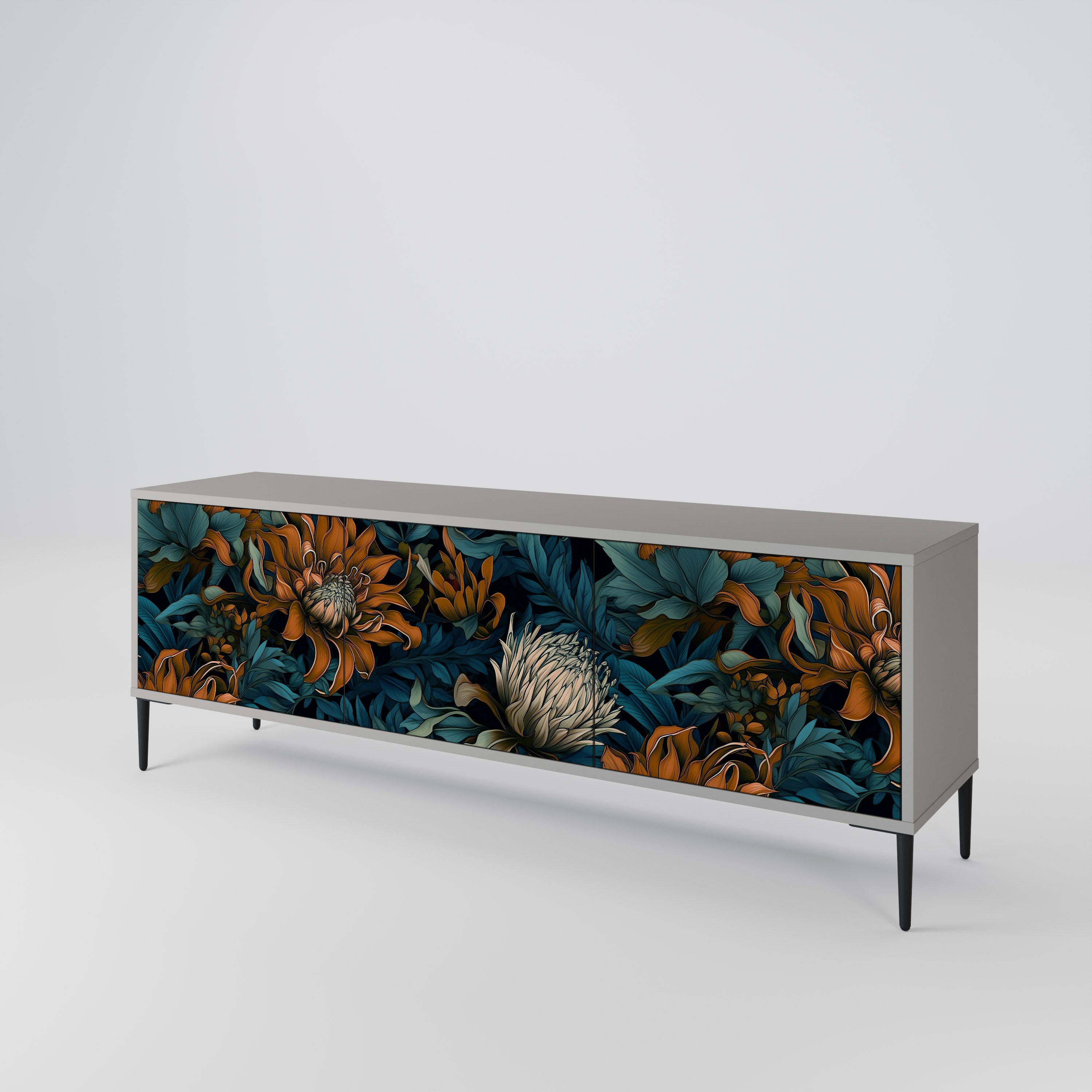 MORNING BLOOM Mueble de TV de 3 Puertas