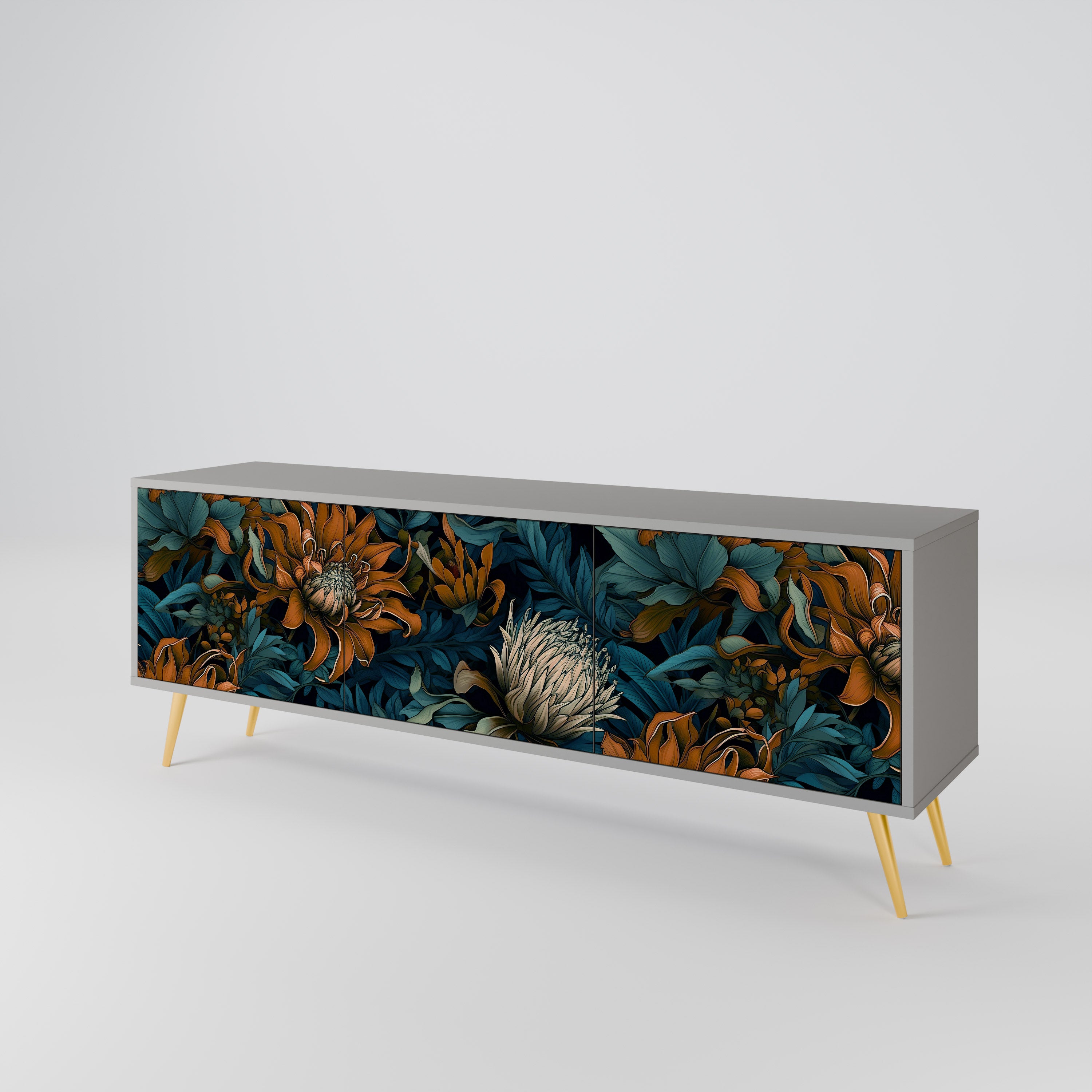 MORNING BLOOM Mueble de TV de 3 Puertas