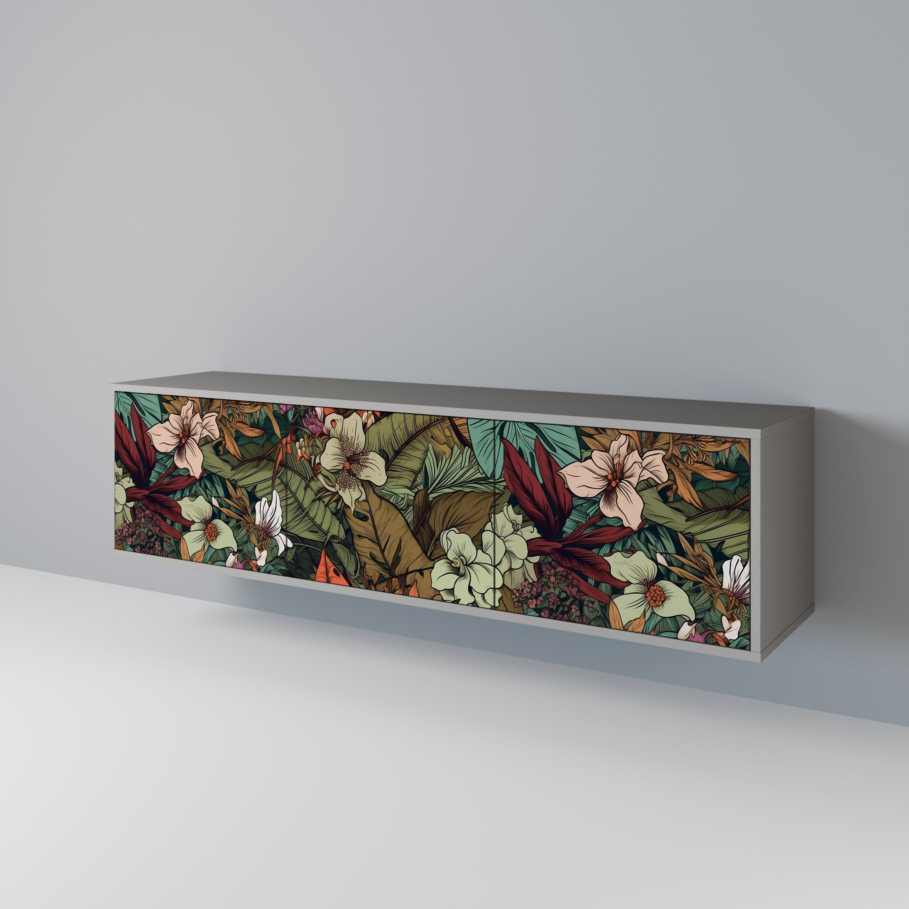 BOTANICAL EMERGENCE 3-türiges TV-Lowboard
