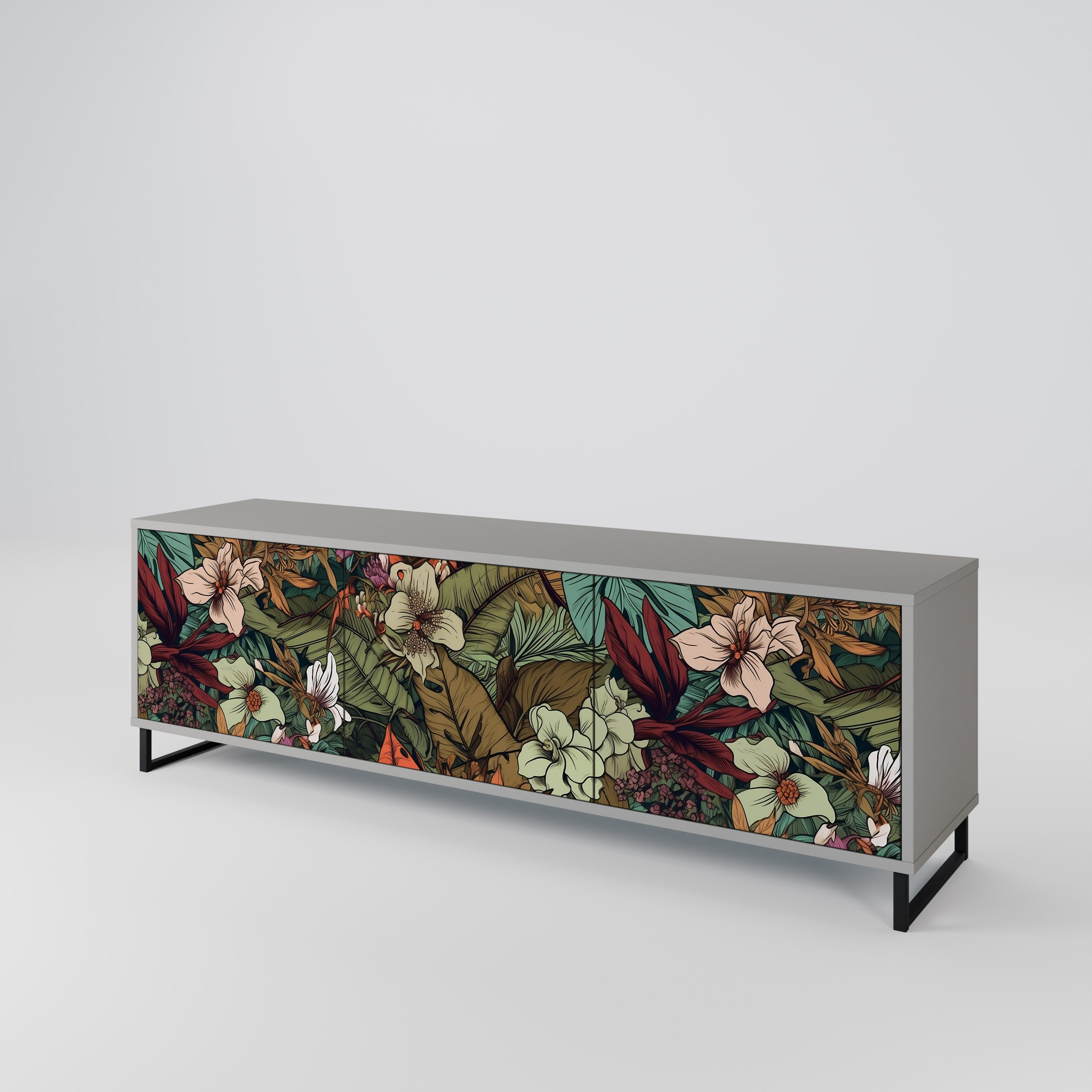 BOTANICAL EMERGENCE 3-türiges TV-Lowboard