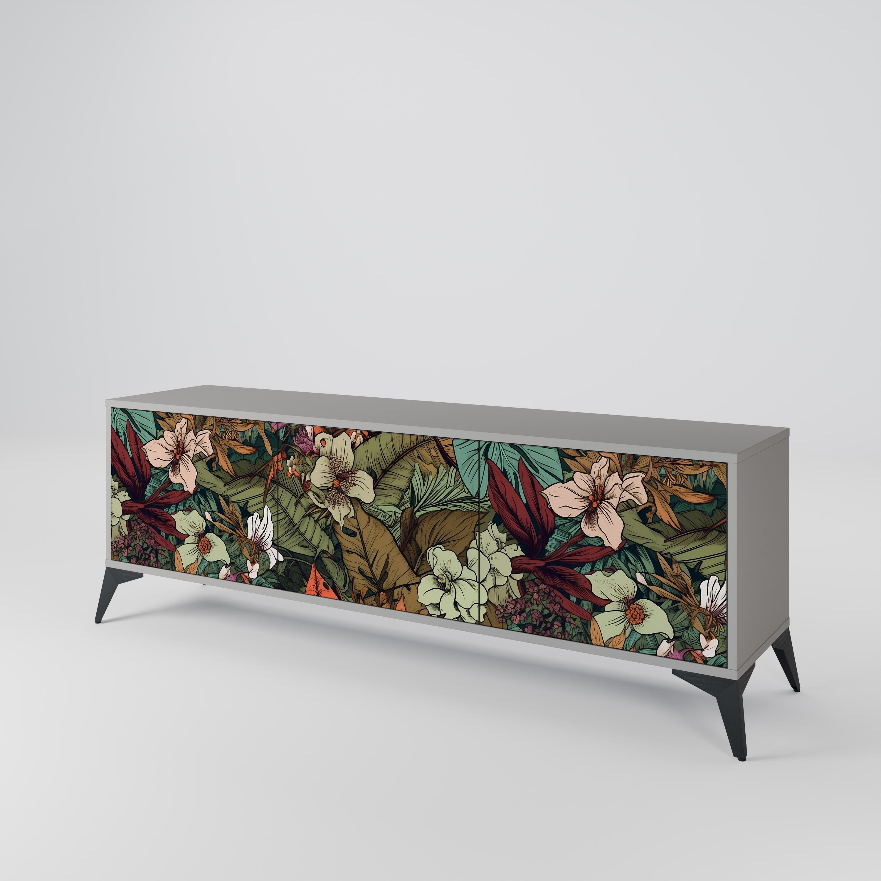 BOTANICAL EMERGENCE 3-türiges TV-Lowboard