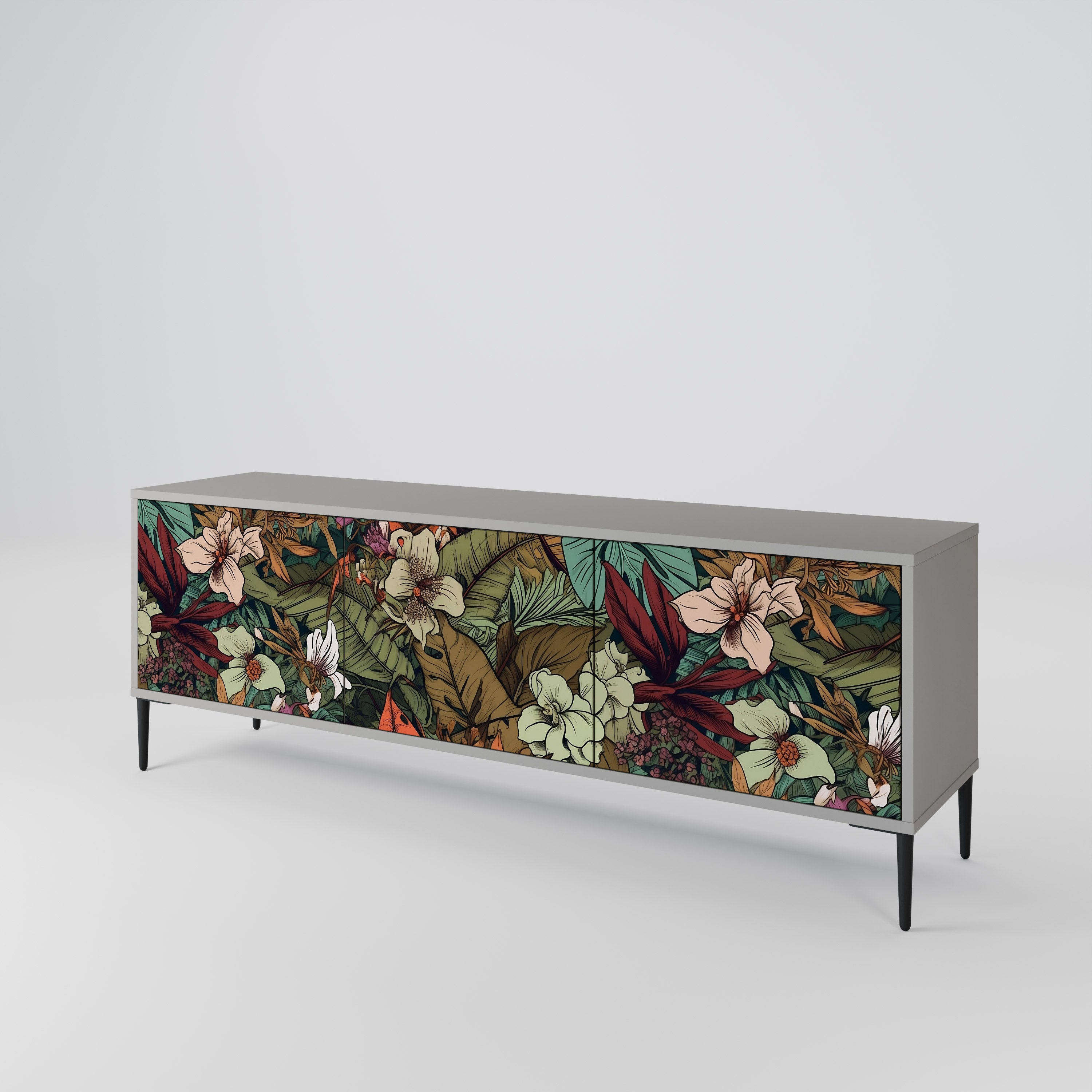 BOTANICAL EMERGENCE 3-türiges TV-Lowboard