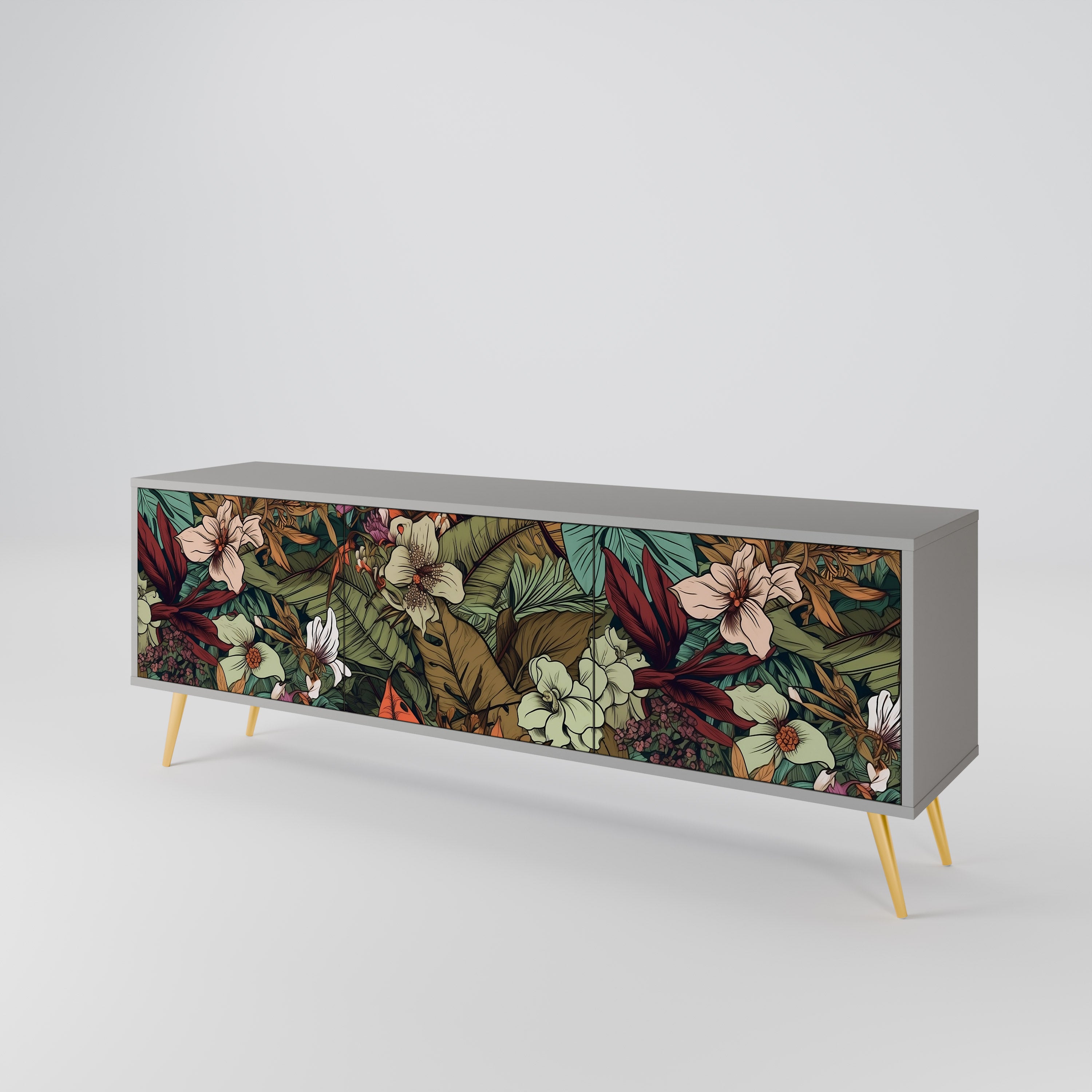 BOTANICAL EMERGENCE 3-türiges TV-Lowboard
