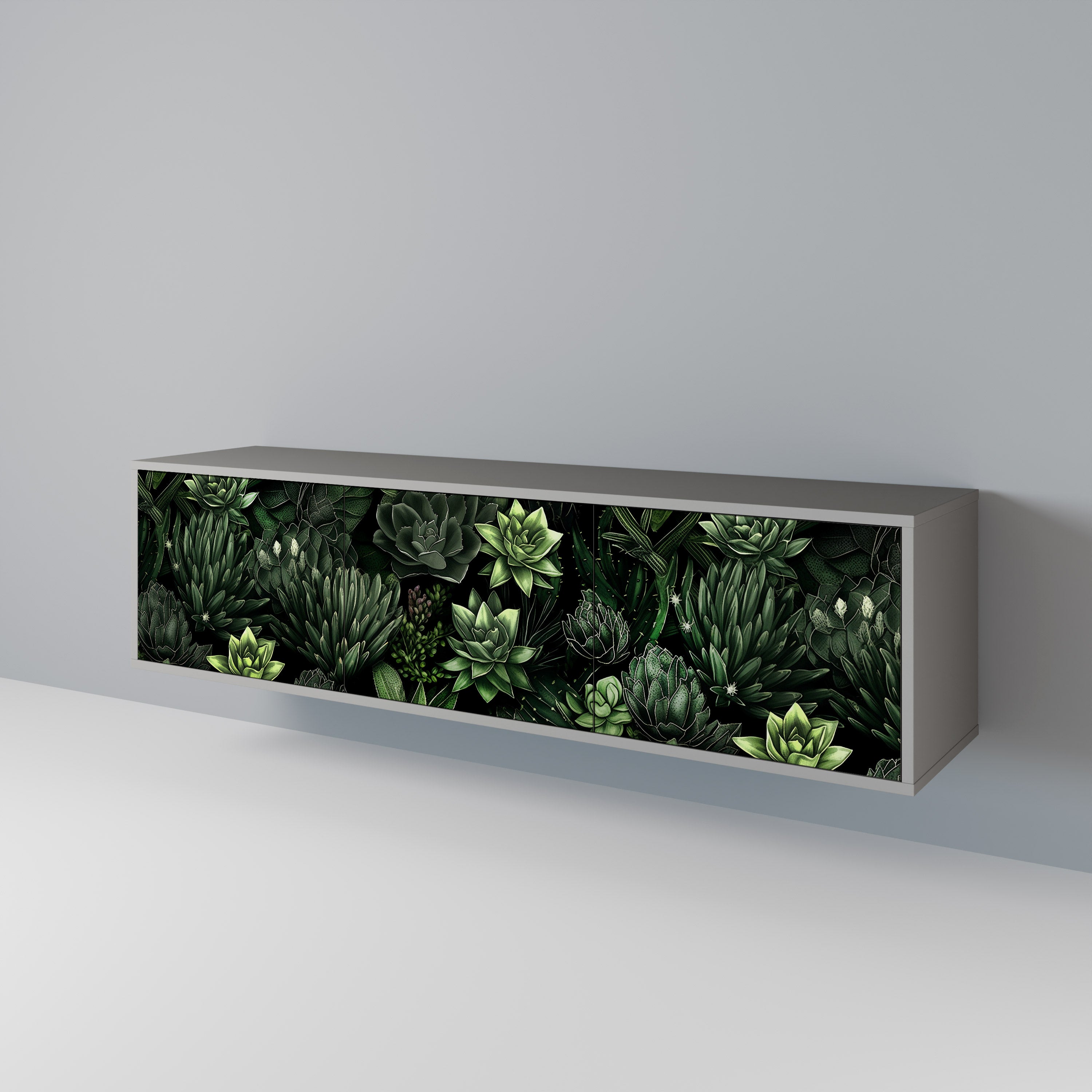 SUCCULENT JUNGLE 3-türiges TV-Lowboard