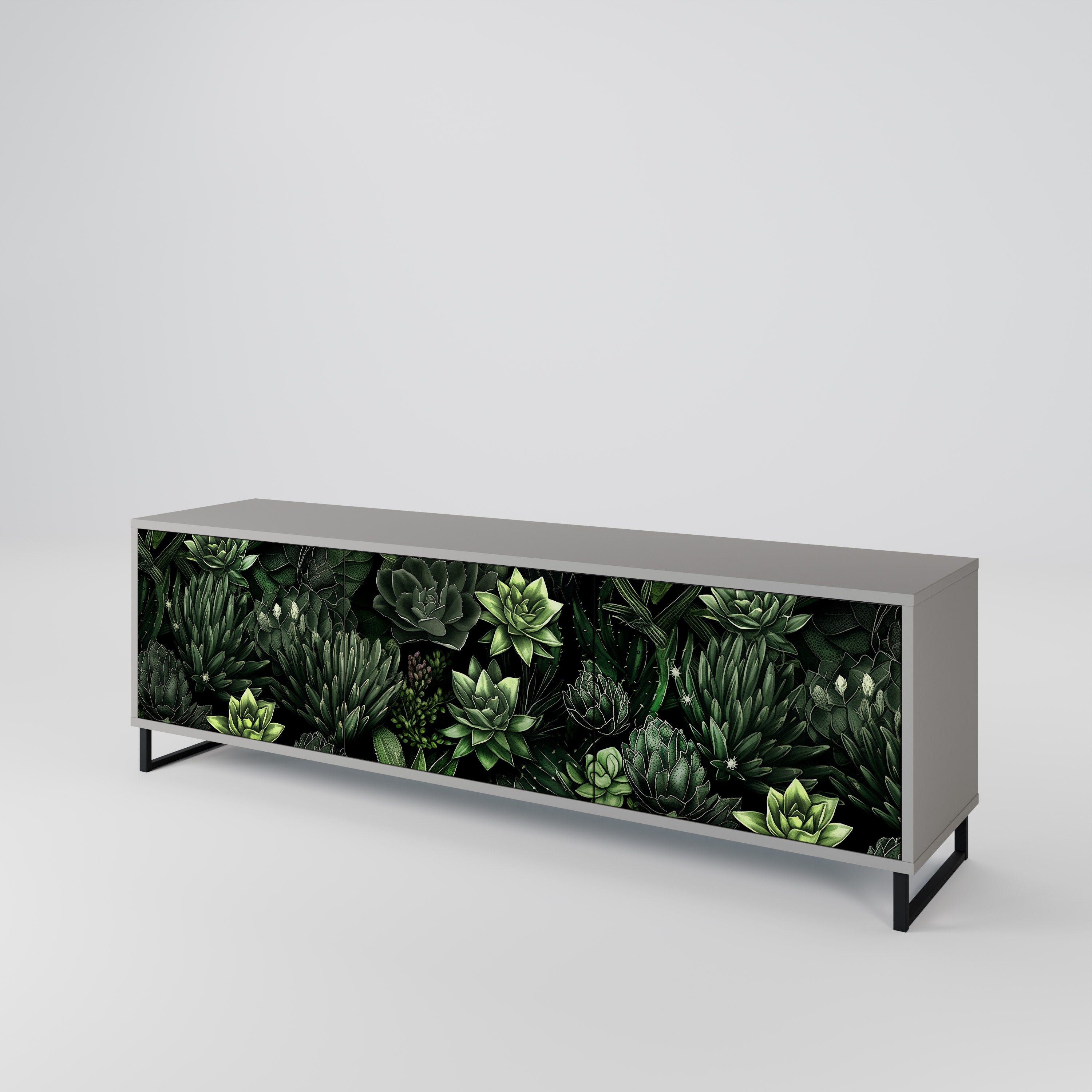 SUCCULENT JUNGLE 3-türiges TV-Lowboard